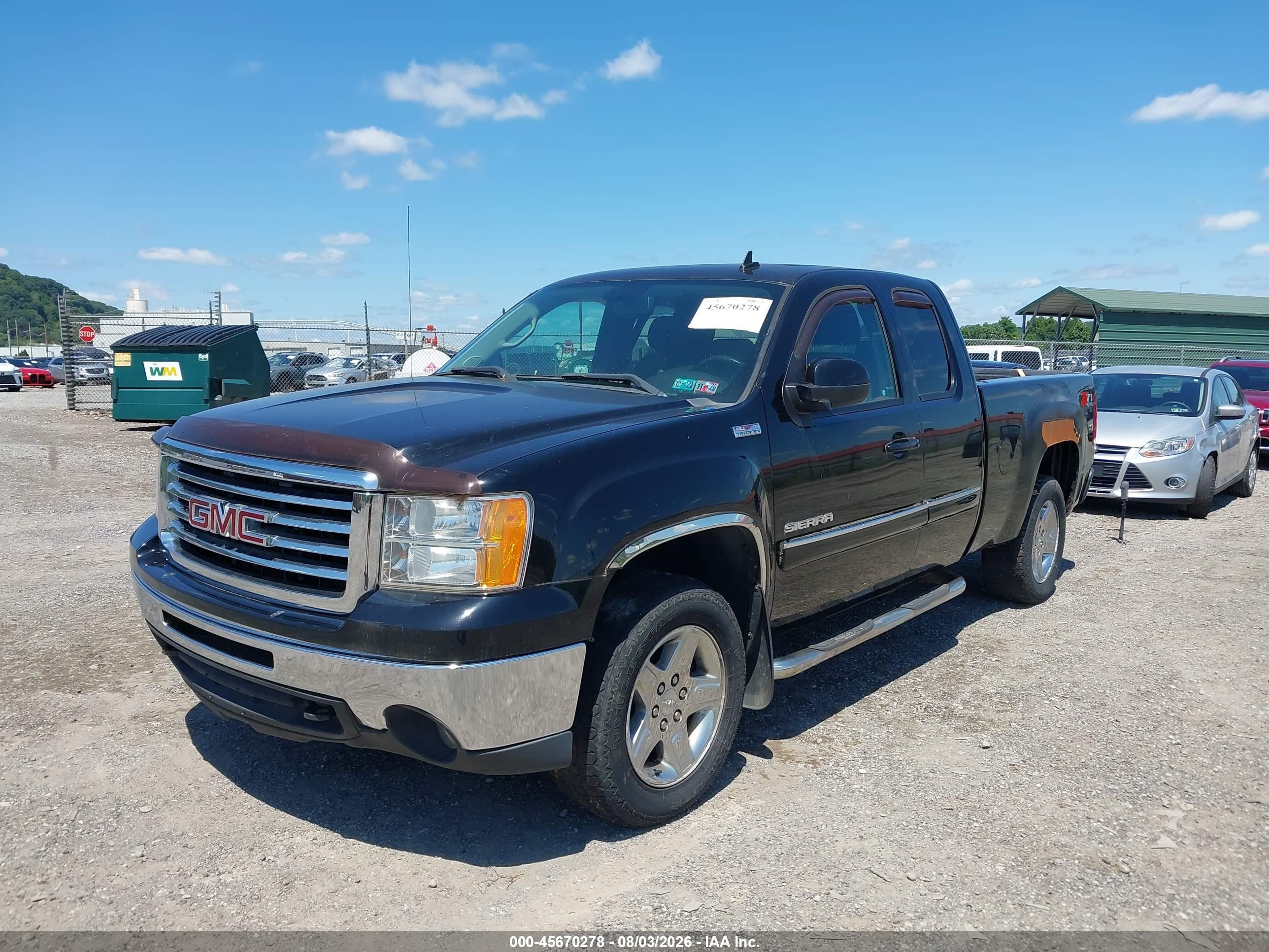 2013 Gmc Sierra 1500 Sle Black vin: 1GTR2VE77DZ128970