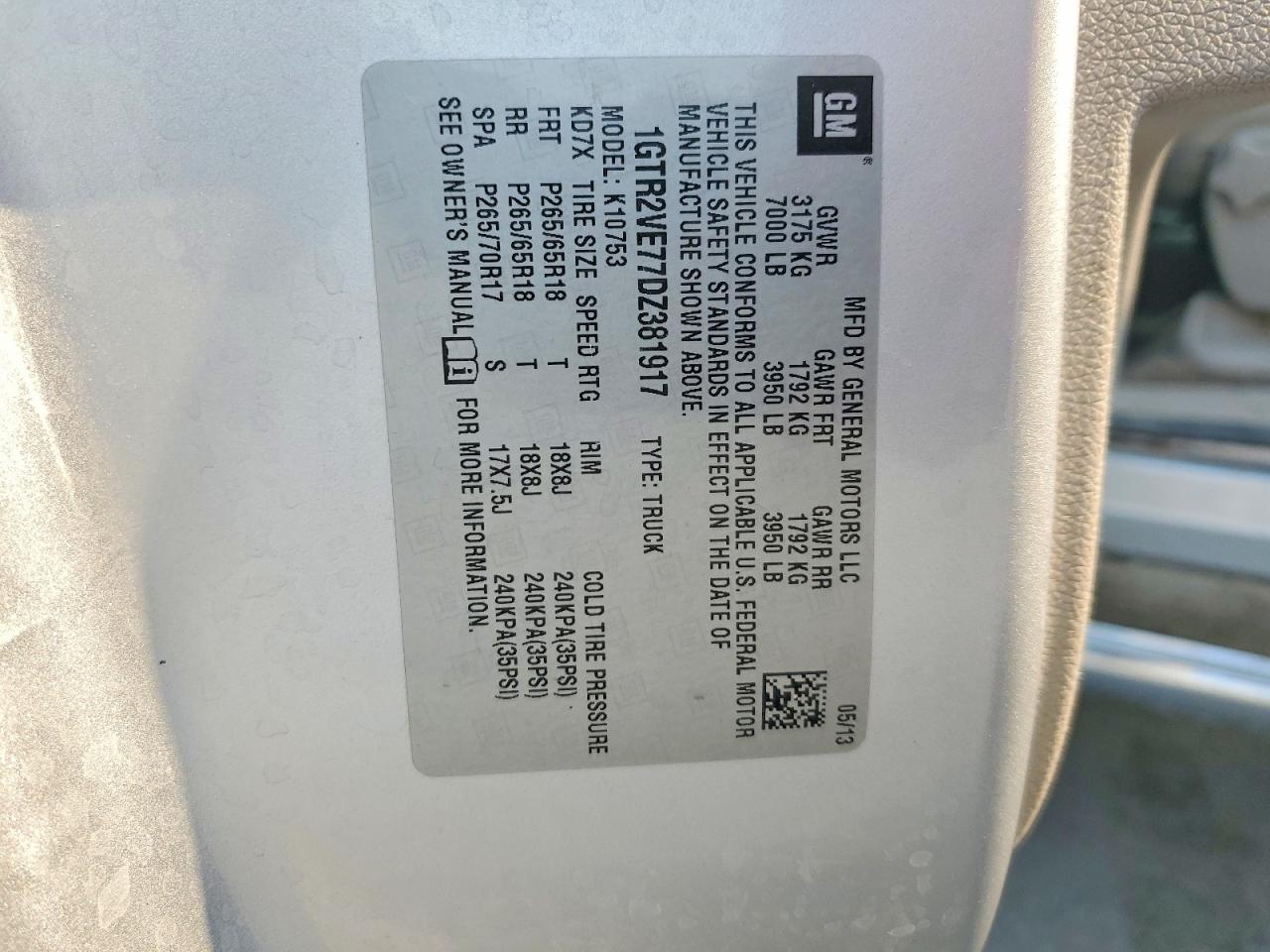 2013 Gmc Sierra K1500 Sle Silver vin: 1GTR2VE77DZ381917