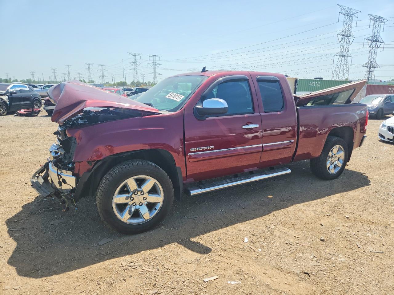 2013 Gmc Sierra K1500 Sle Burgundy vin: 1GTR2VE78DZ146426