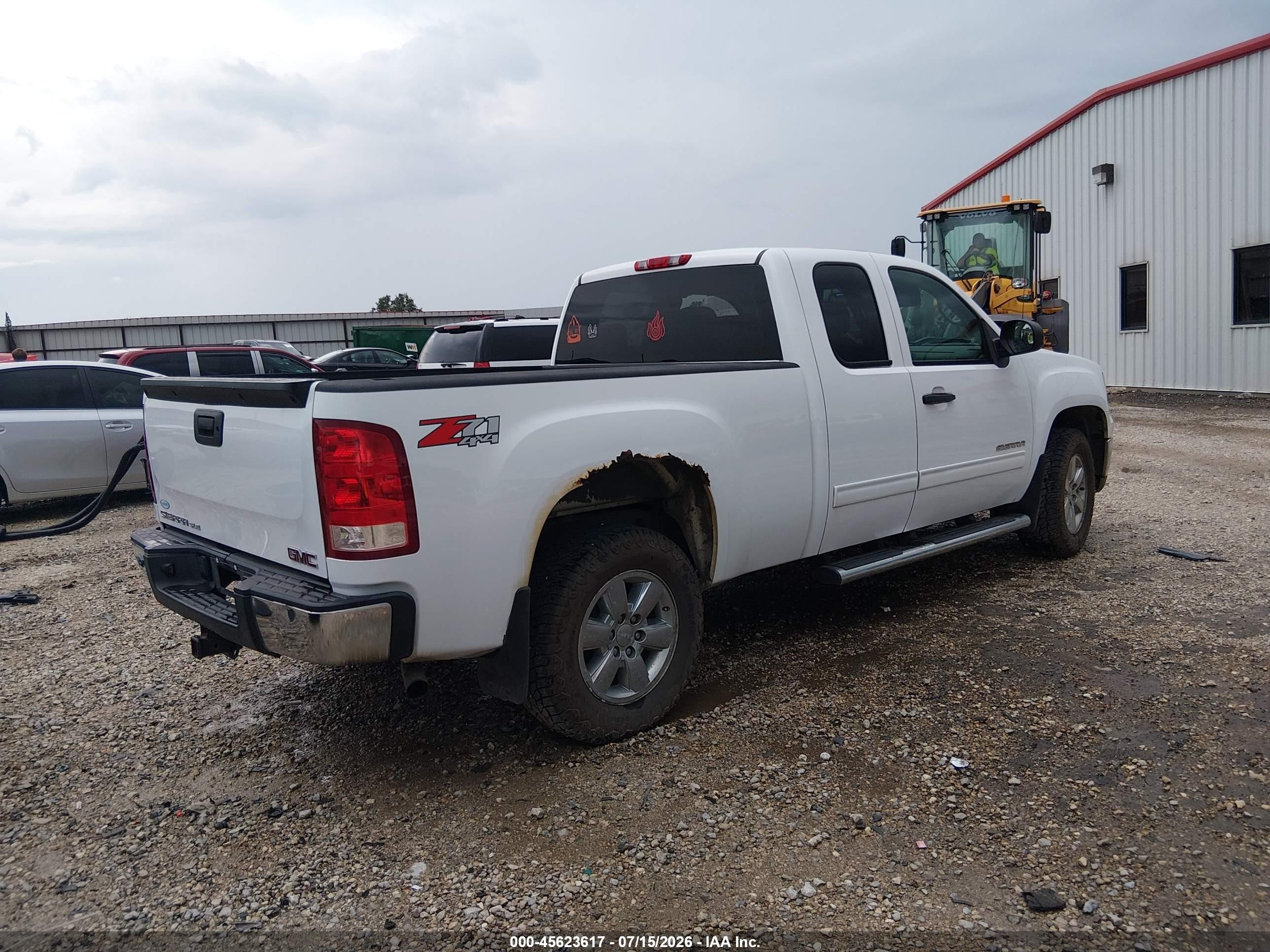 2013 Gmc Sierra 1500 Sle White vin: 1GTR2VE78DZ181709