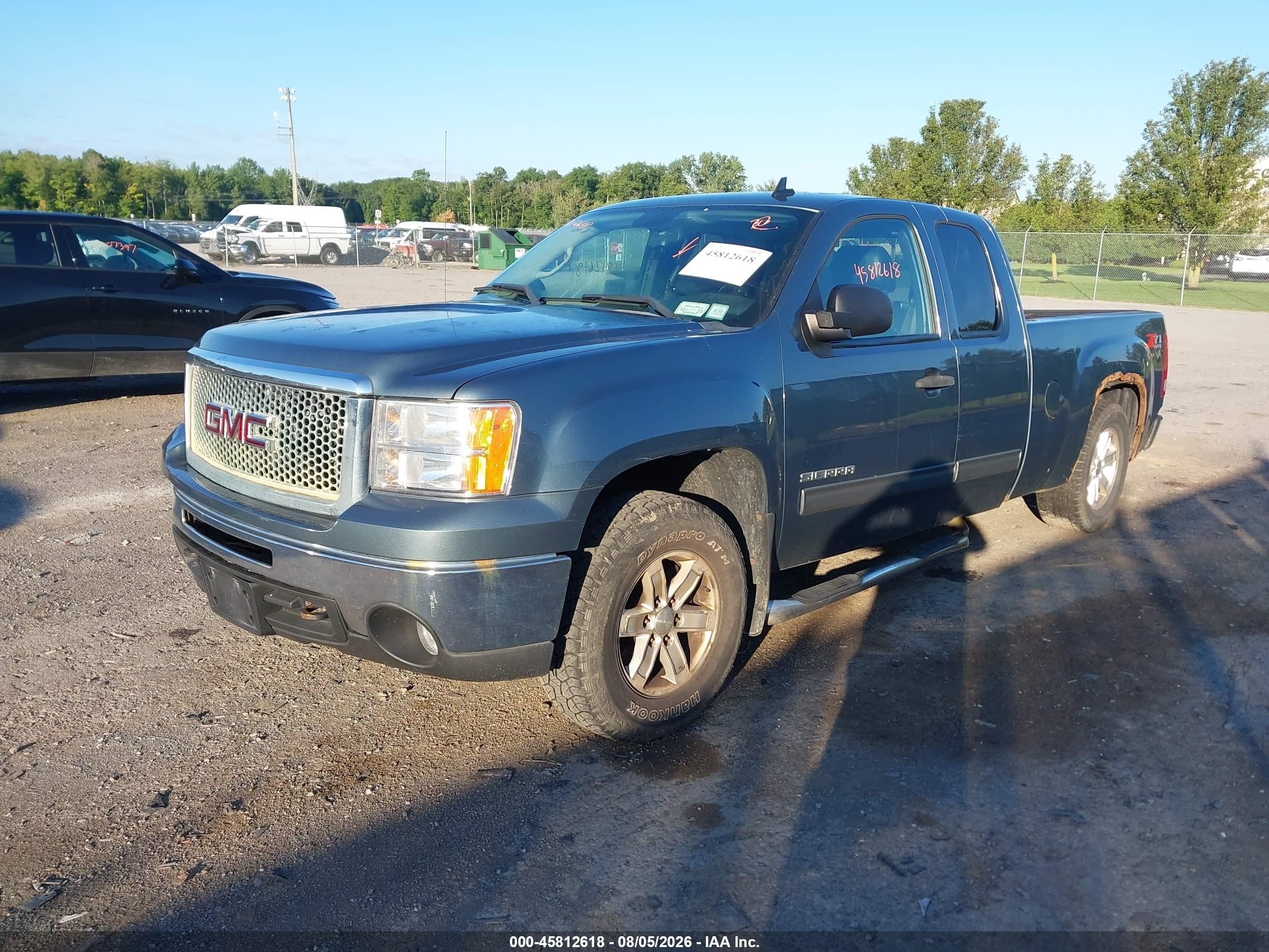 2013 Gmc Sierra 1500 Sle Blue vin: 1GTR2VE78DZ220430