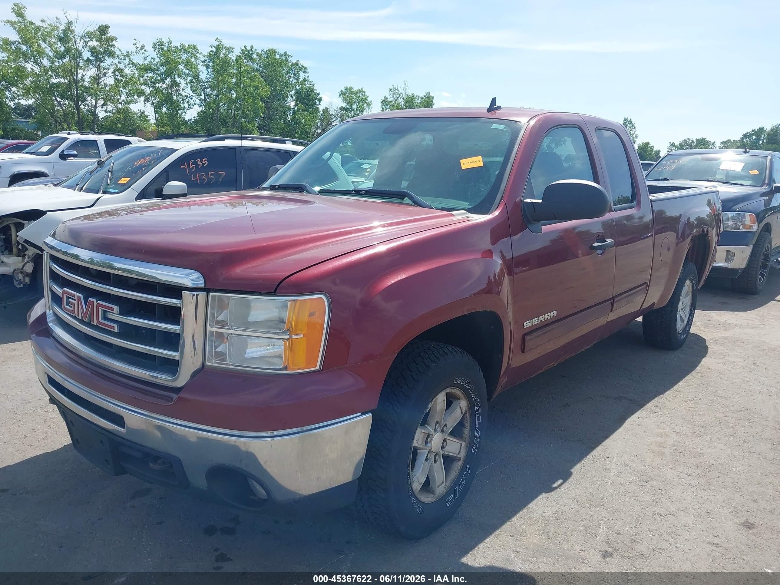 2013 Gmc Sierra 1500 Sle Red vin: 1GTR2VE78DZ287710