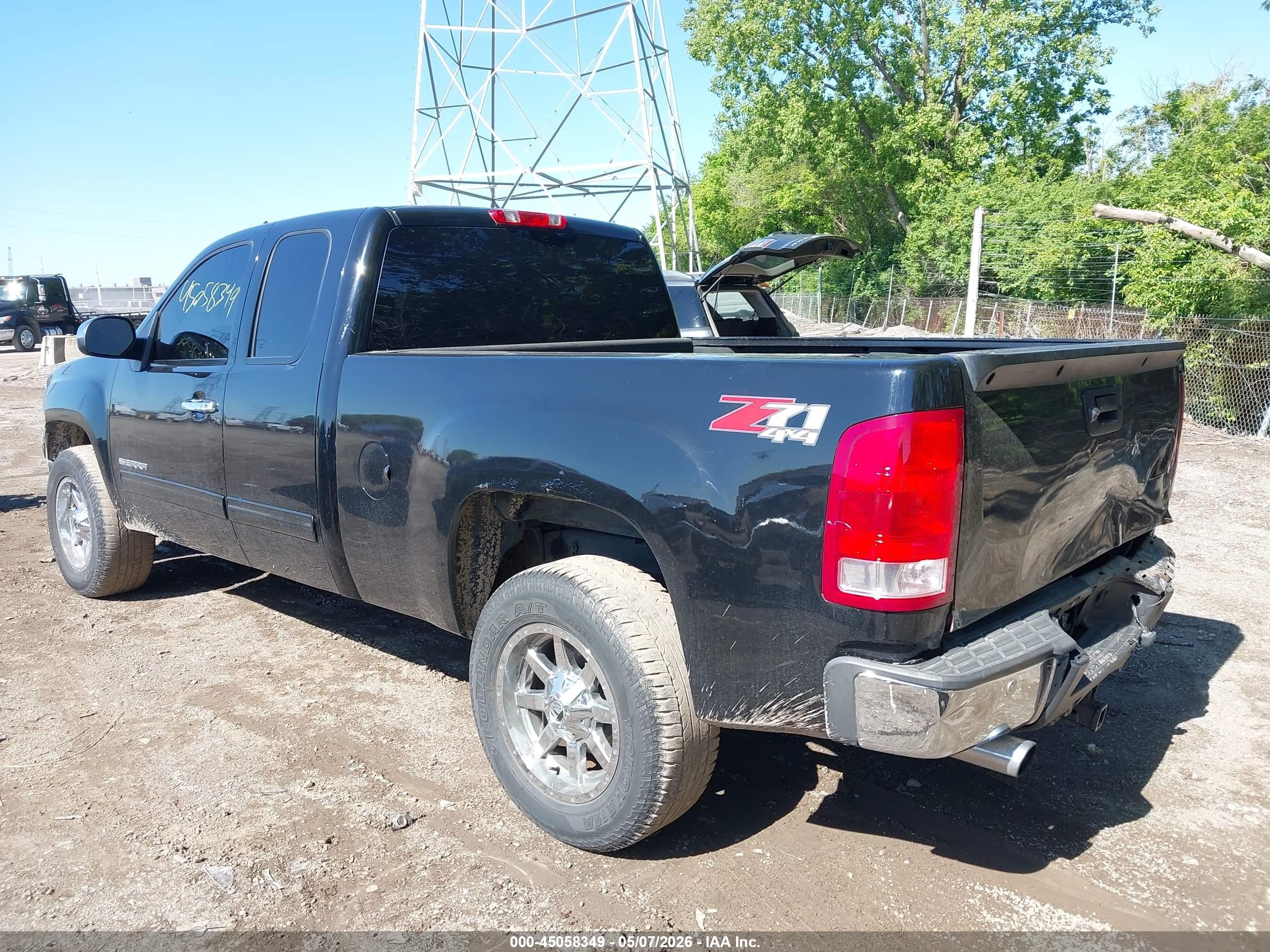 2012 Gmc Sierra 1500 Sle Black vin: 1GTR2VE7XCZ255050