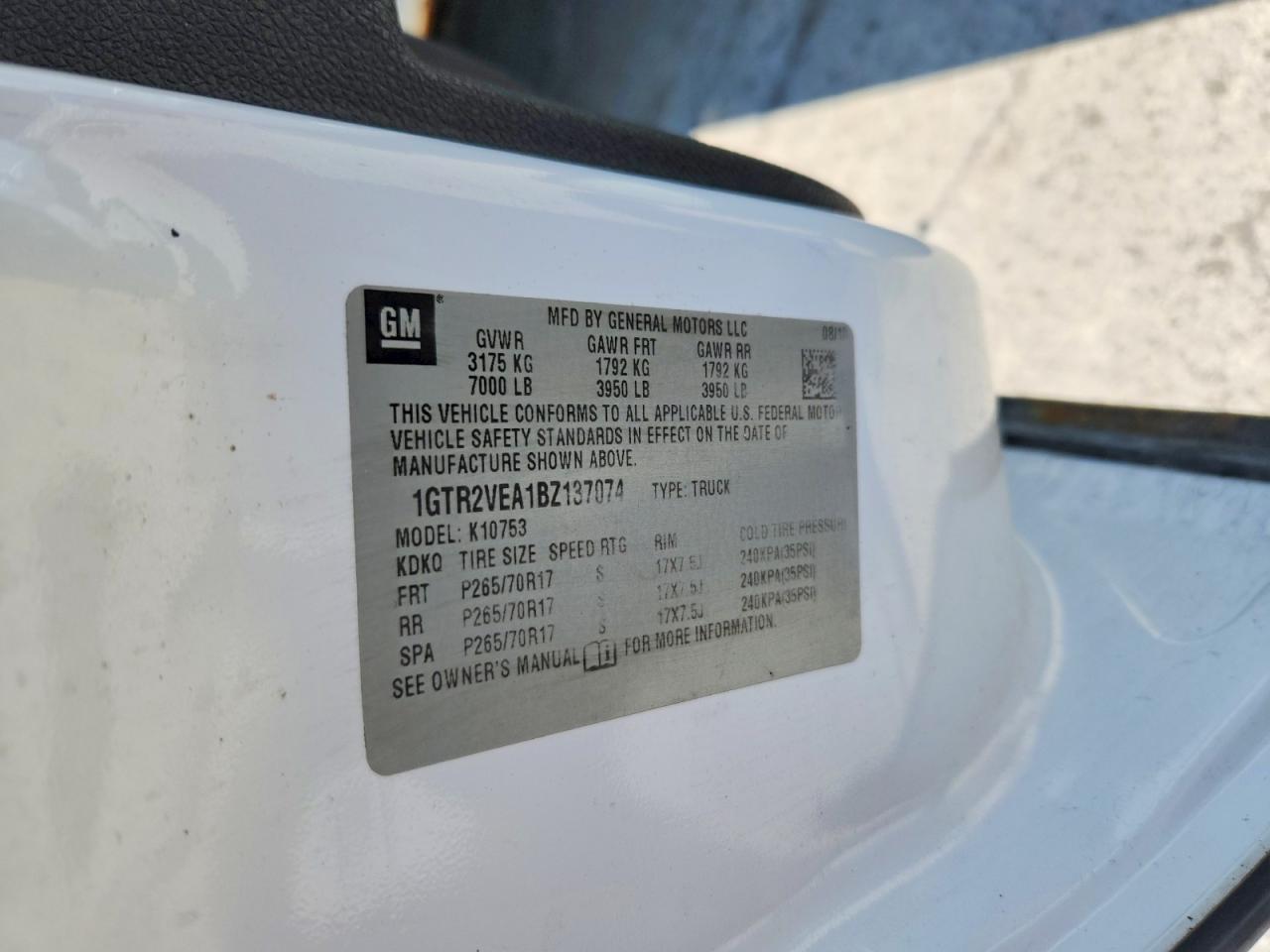 2011 Gmc Sierra K1500 Sle White vin: 1GTR2VEA1BZ137074