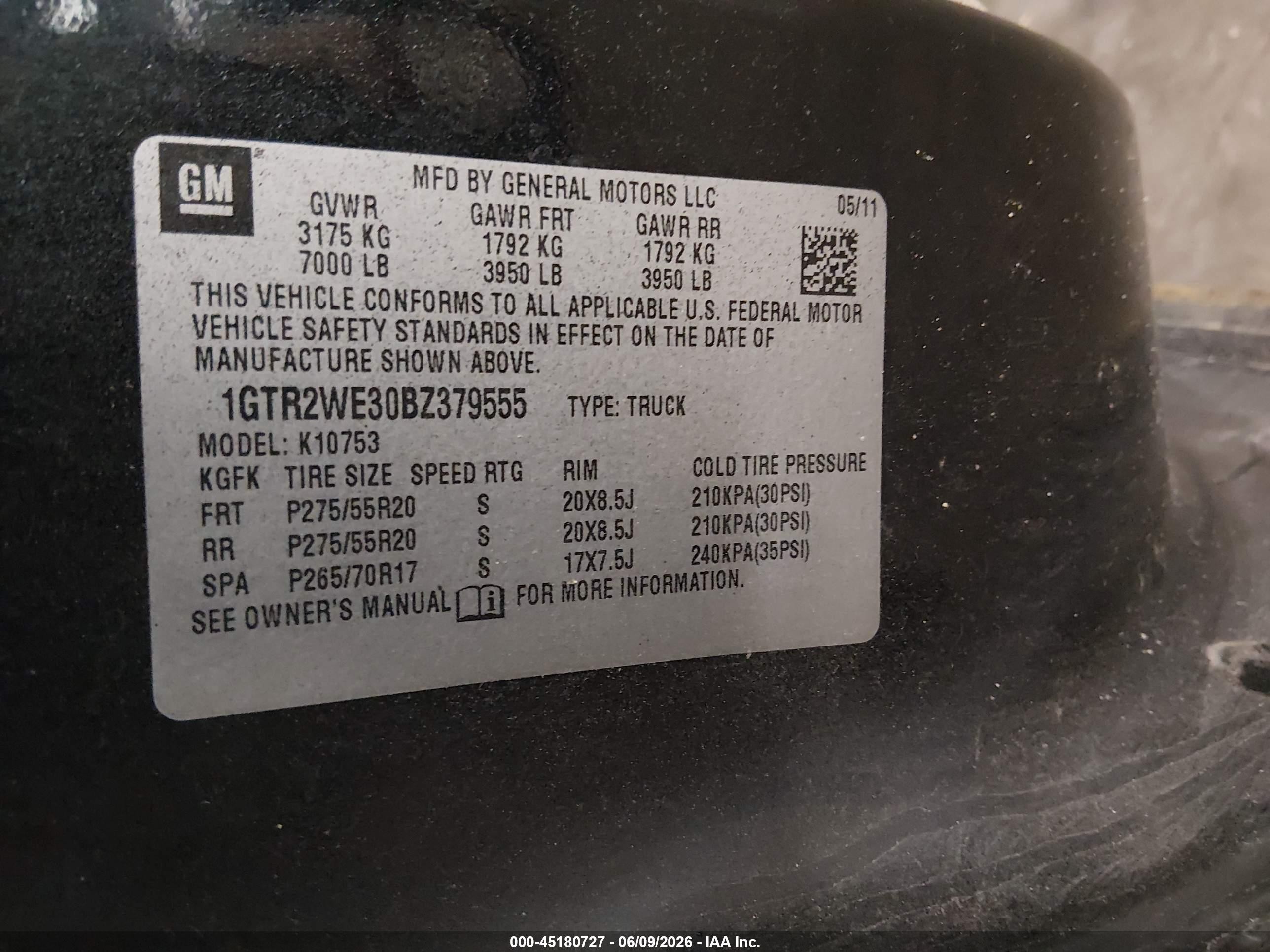 2011 Gmc Sierra 1500 Slt Black vin: 1GTR2WE30BZ379555