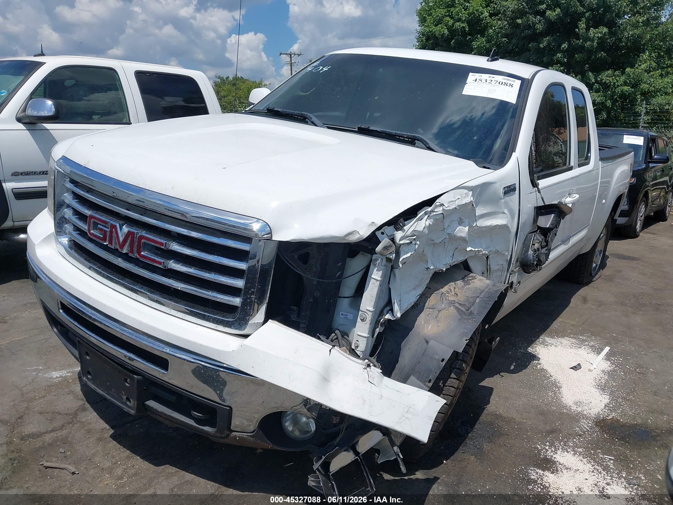 2011 Gmc Sierra 1500 Slt White vin: 1GTR2WE33BZ313050