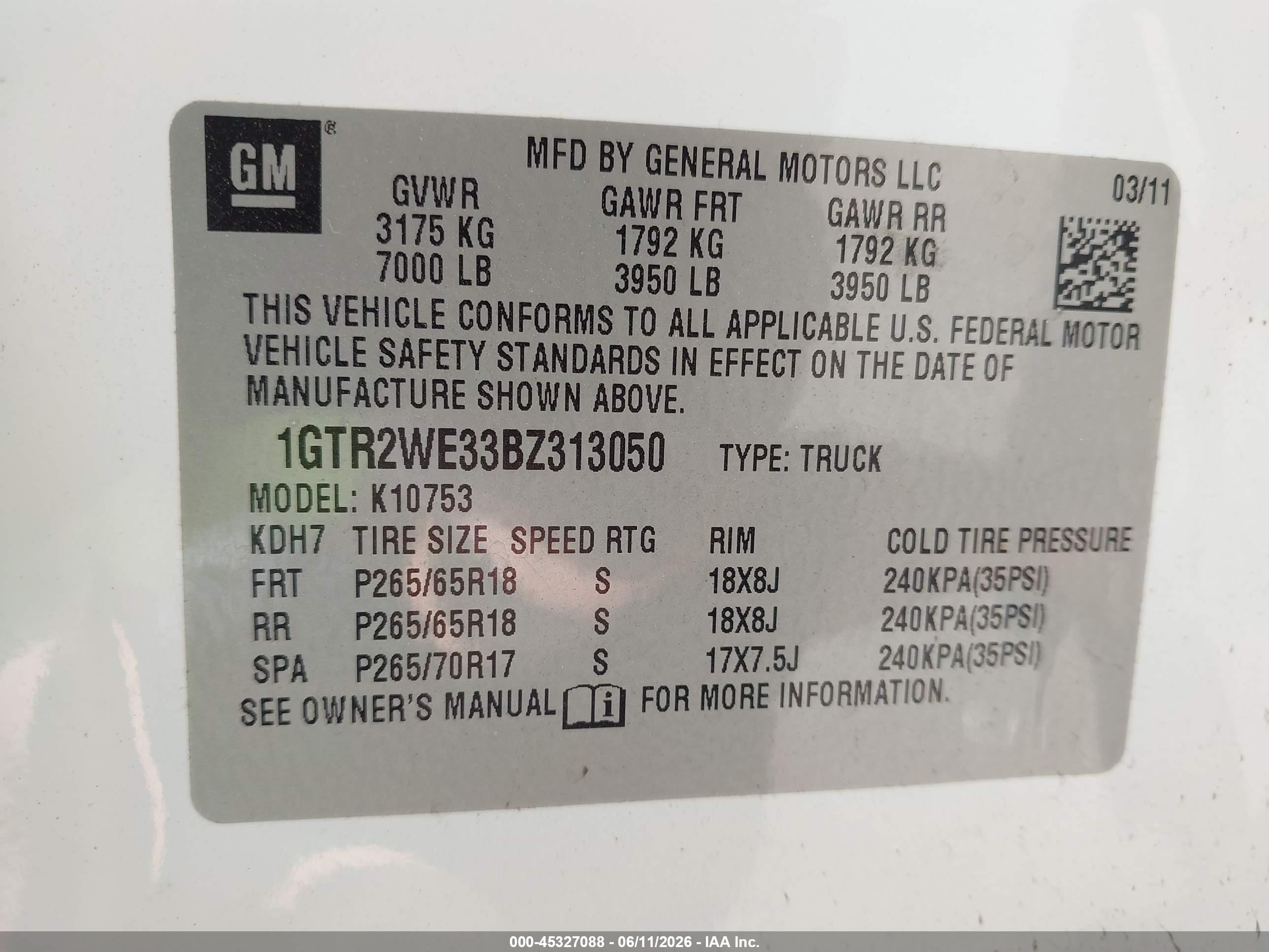 2011 Gmc Sierra 1500 Slt White vin: 1GTR2WE33BZ313050