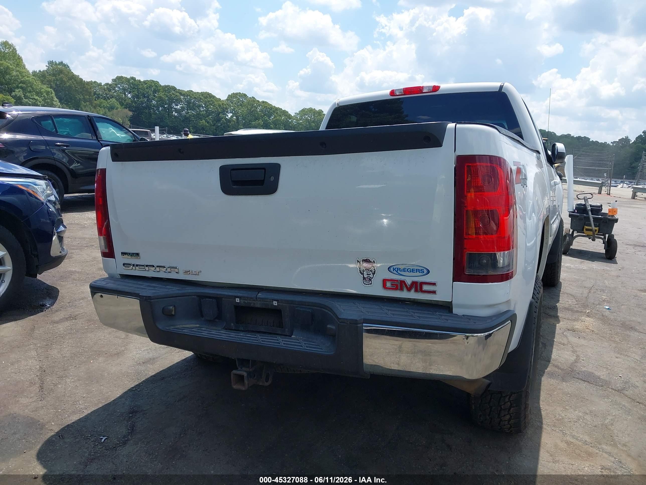 2011 Gmc Sierra 1500 Slt White vin: 1GTR2WE33BZ313050