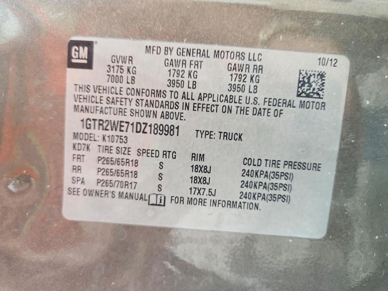 2013 Gmc Sierra K1500 Slt Gray vin: 1GTR2WE71DZ189981