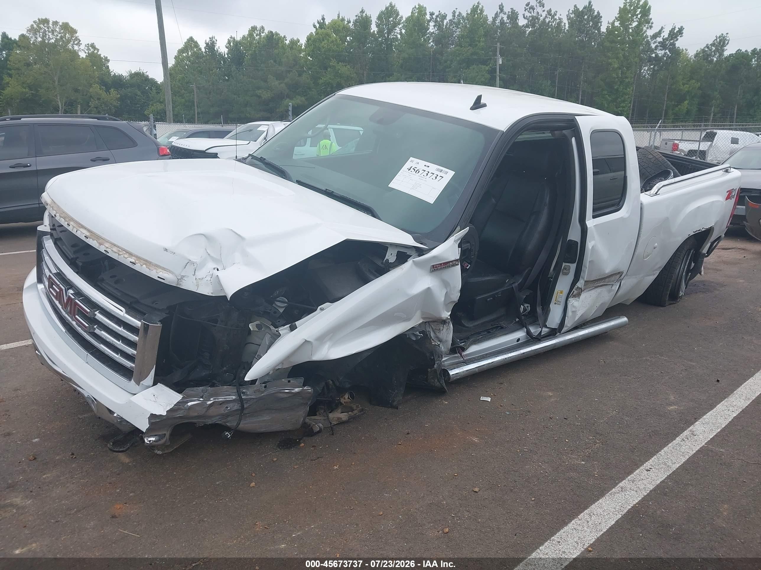 2012 Gmc Sierra 1500 Slt White vin: 1GTR2WE7XCZ277152