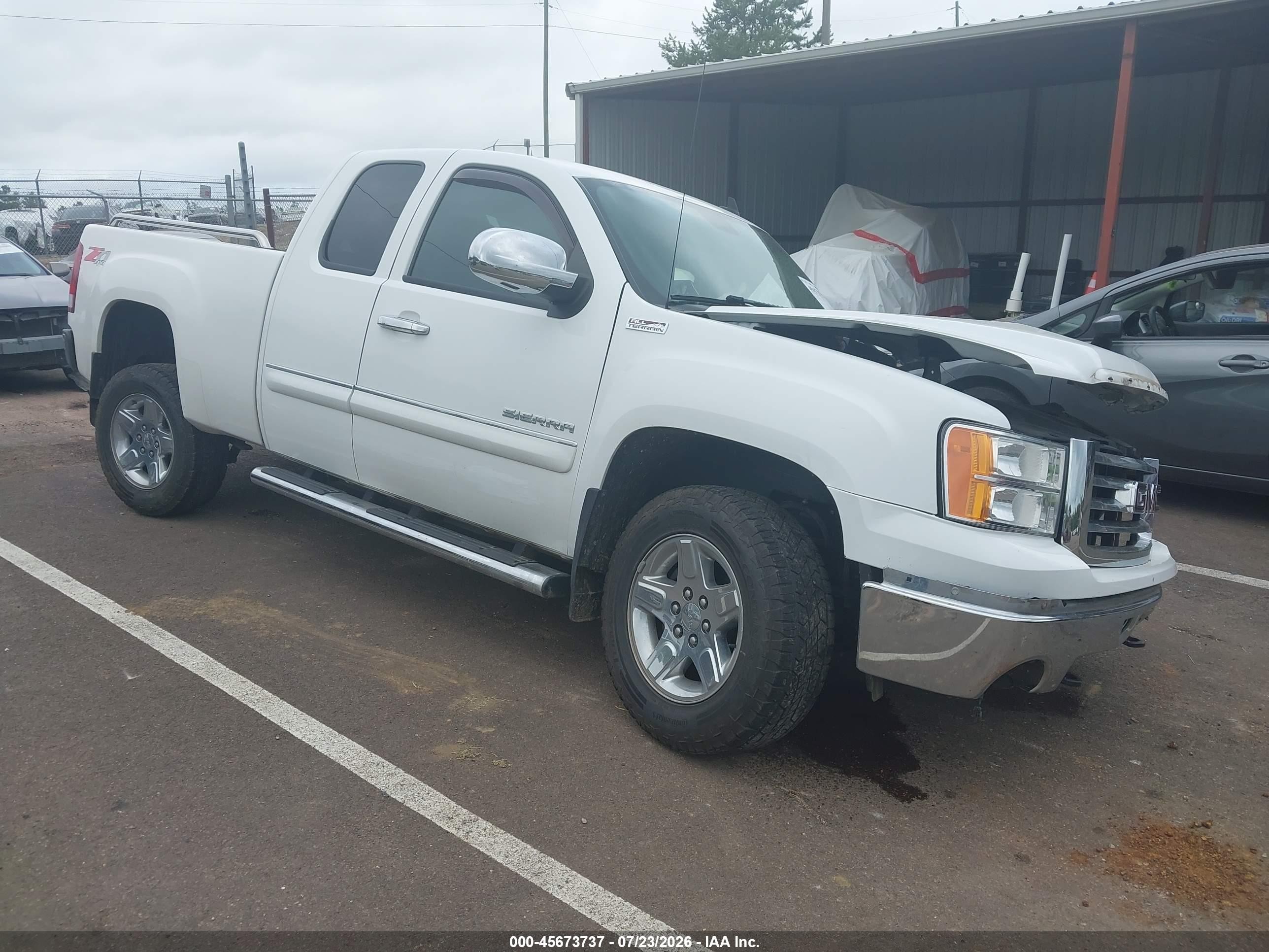 2012 Gmc Sierra 1500 Slt White vin: 1GTR2WE7XCZ277152