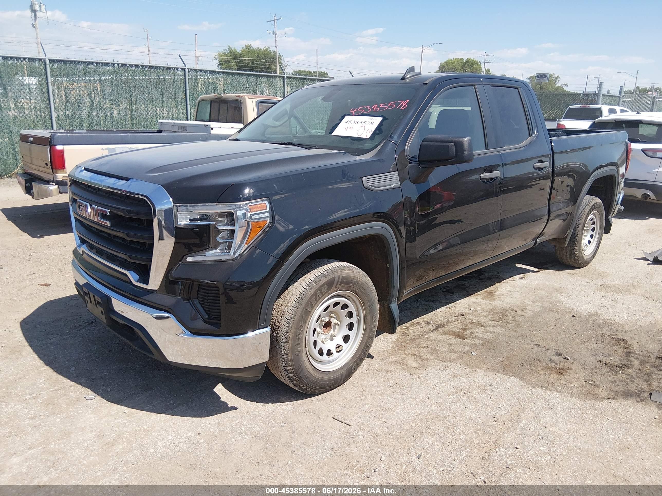 2020 Gmc Sierra 1500 2wd  Standard Box Black vin: 1GTR8AEK3LZ134906