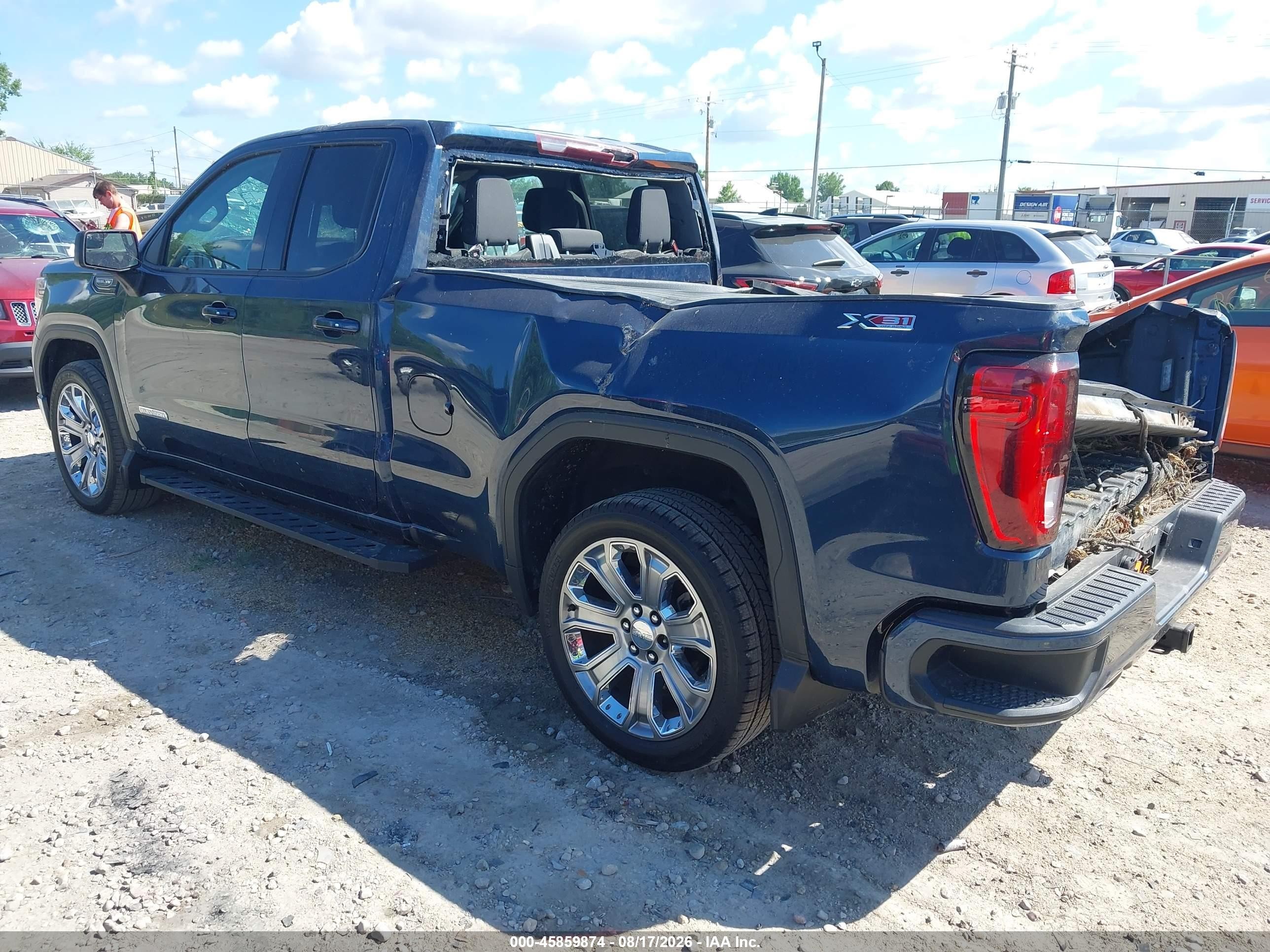 2021 Gmc Sierra 1500 4wd  Standard Box Elevation Blue vin: 1GTR9CED2MZ124251