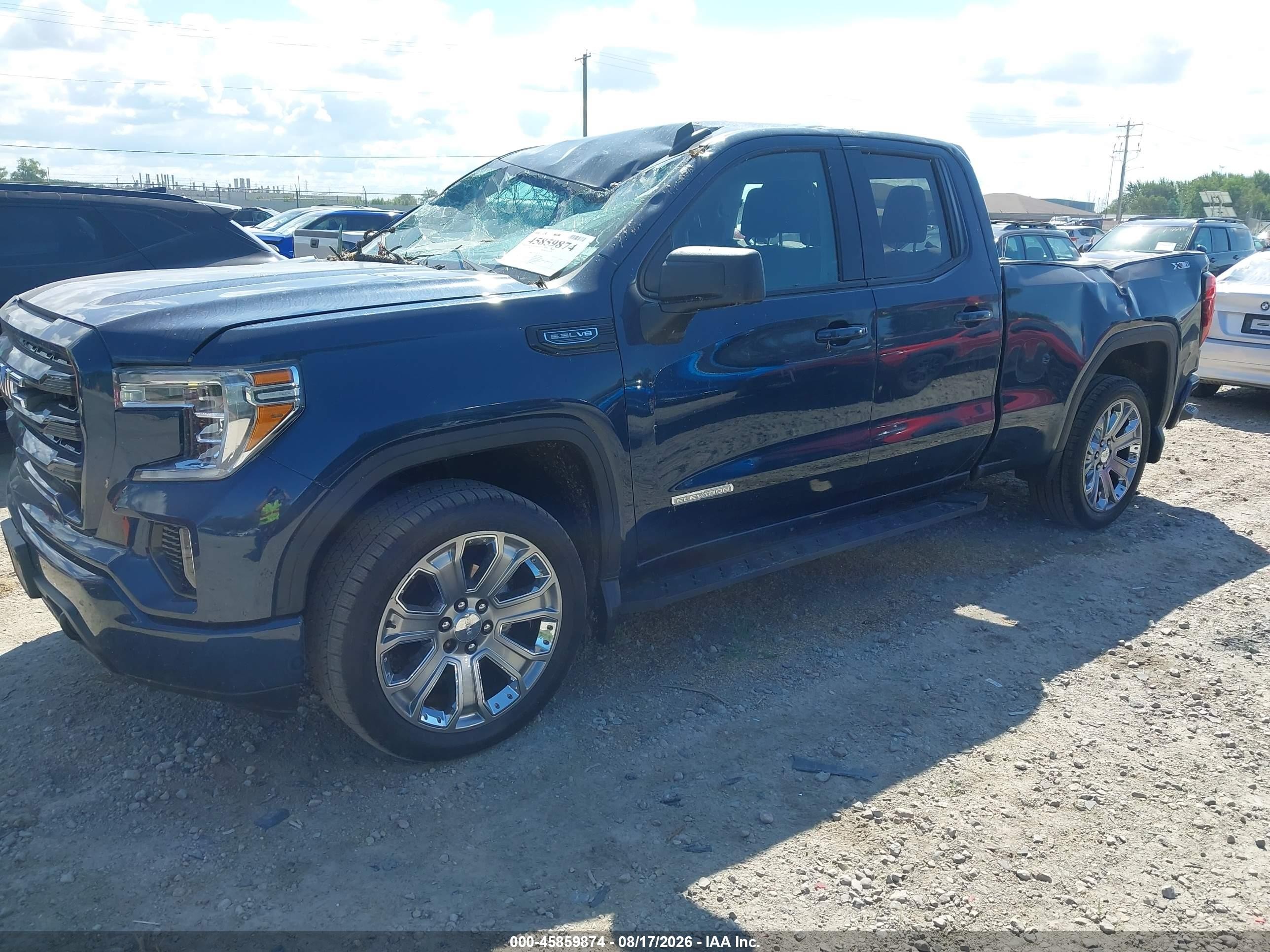 2021 Gmc Sierra 1500 4wd  Standard Box Elevation Blue vin: 1GTR9CED2MZ124251