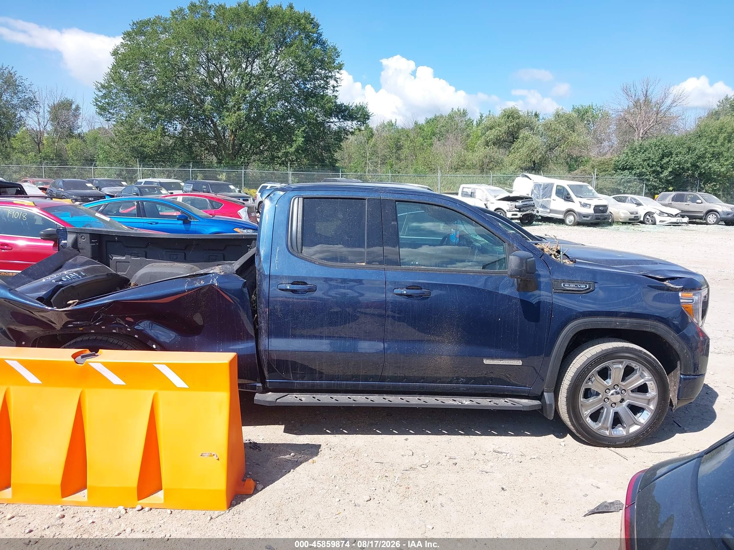2021 Gmc Sierra 1500 4wd  Standard Box Elevation Blue vin: 1GTR9CED2MZ124251