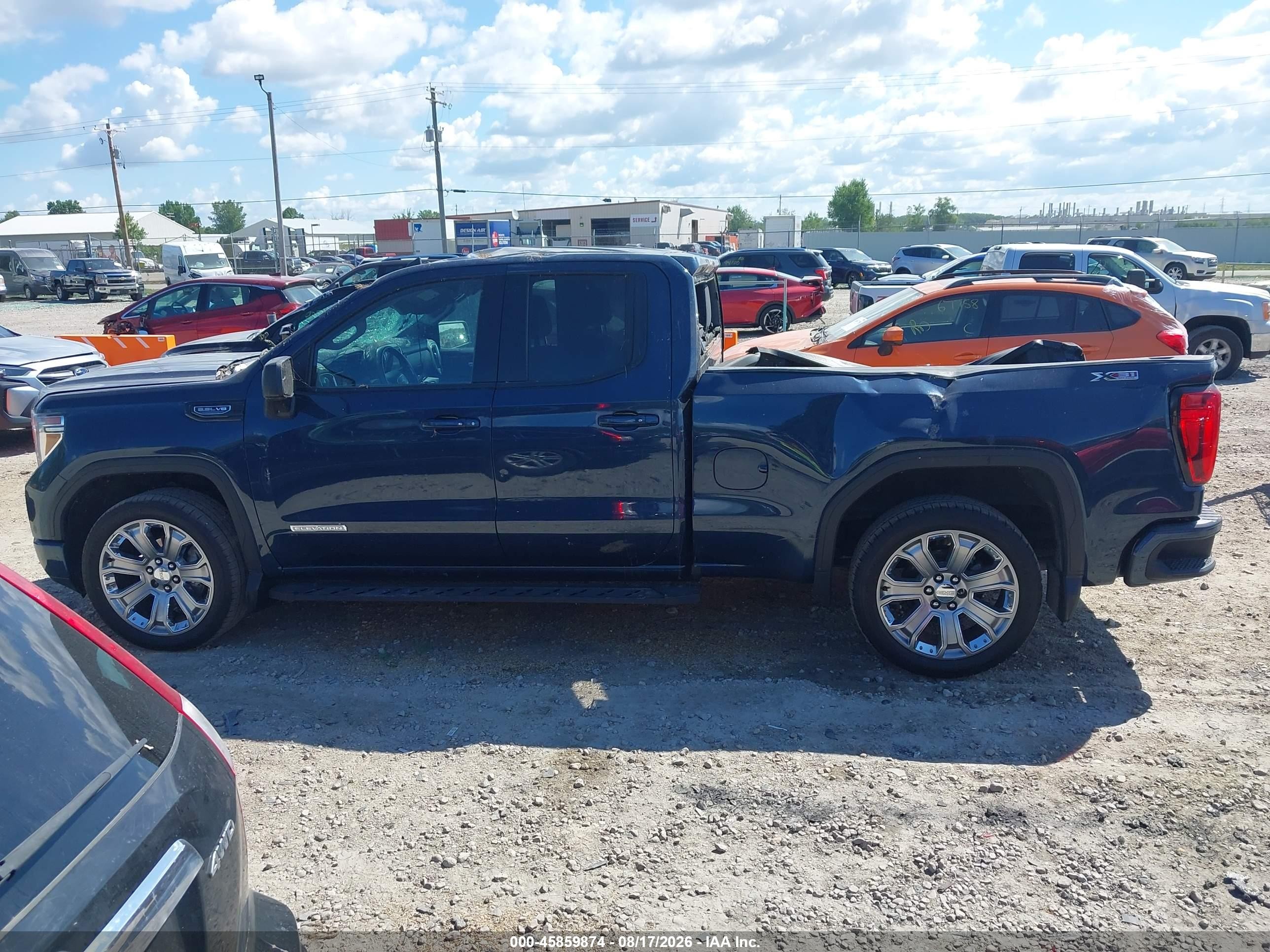 2021 Gmc Sierra 1500 4wd  Standard Box Elevation Blue vin: 1GTR9CED2MZ124251