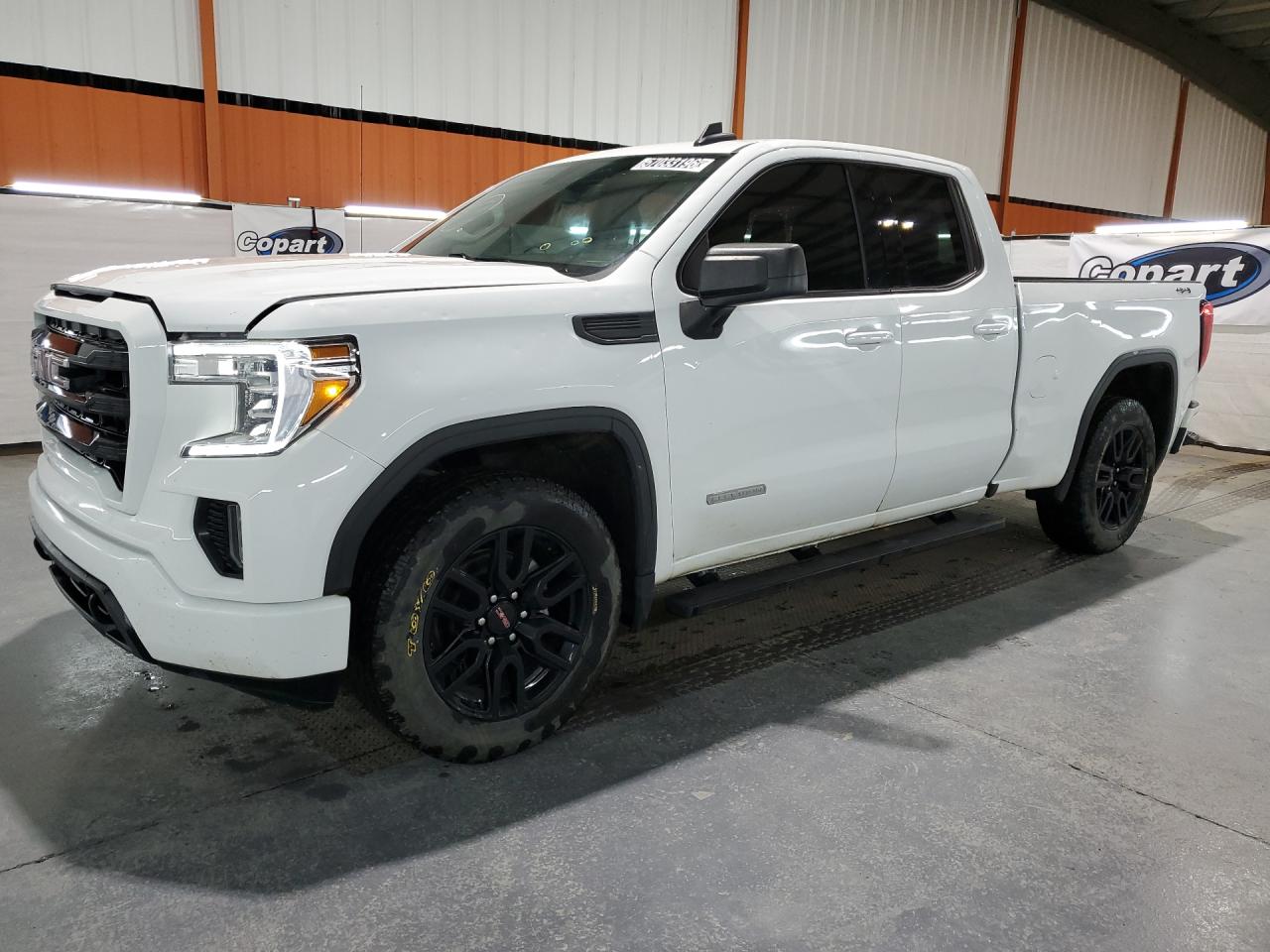 2021 Gmc Sierra K1500 Elevation White vin: 1GTR9CEK7MZ323259 Damage: Left Drip Rail, Hail Damage, 6