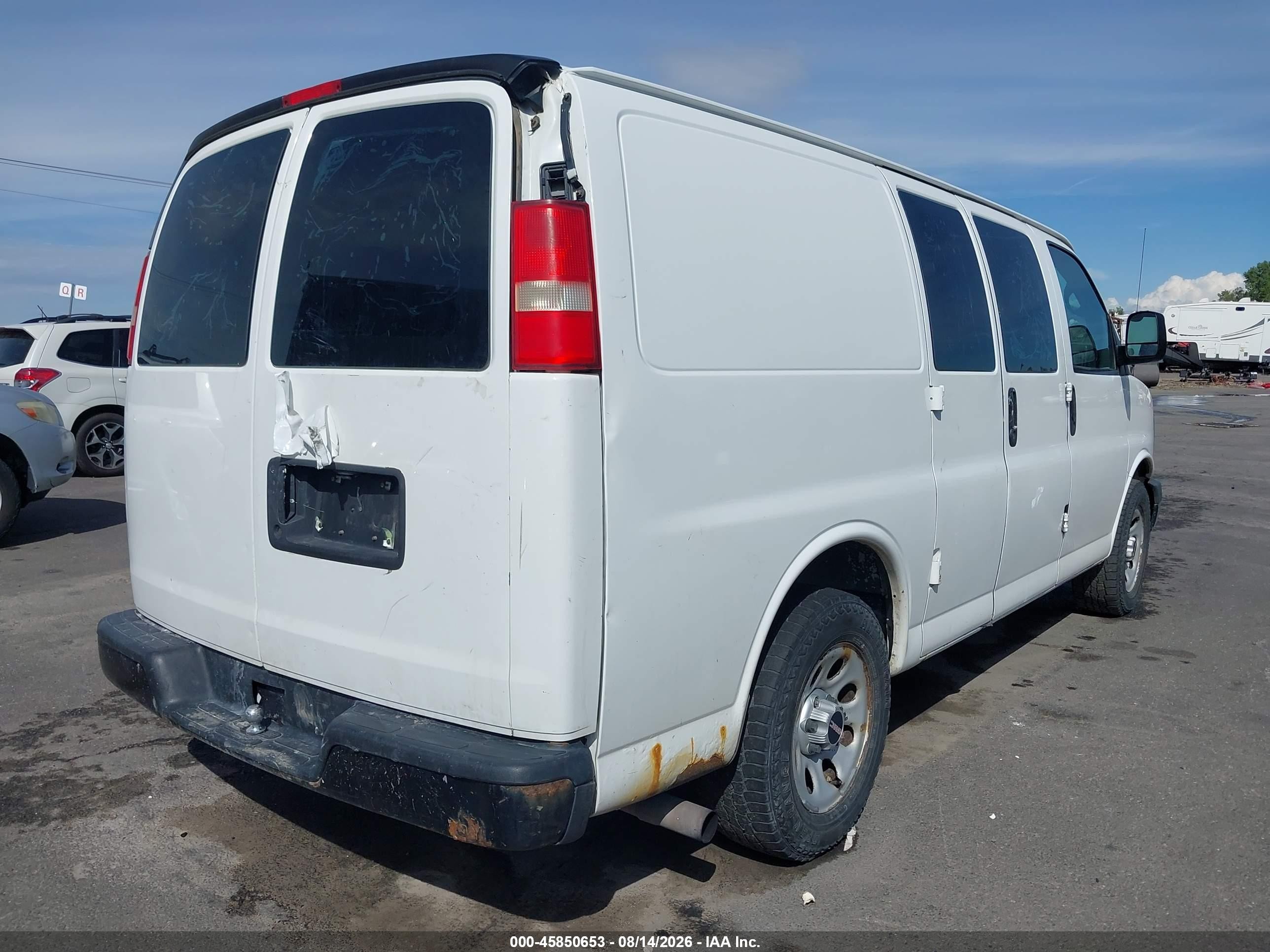 2011 Gmc Savana 1500 Work Van White vin: 1GTS7AFX9B1190456