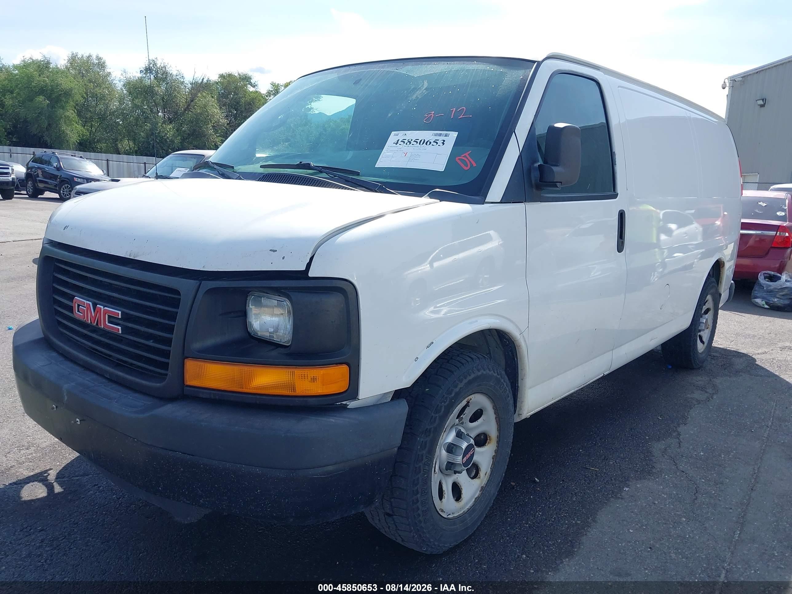 2011 Gmc Savana 1500 Work Van White vin: 1GTS7AFX9B1190456