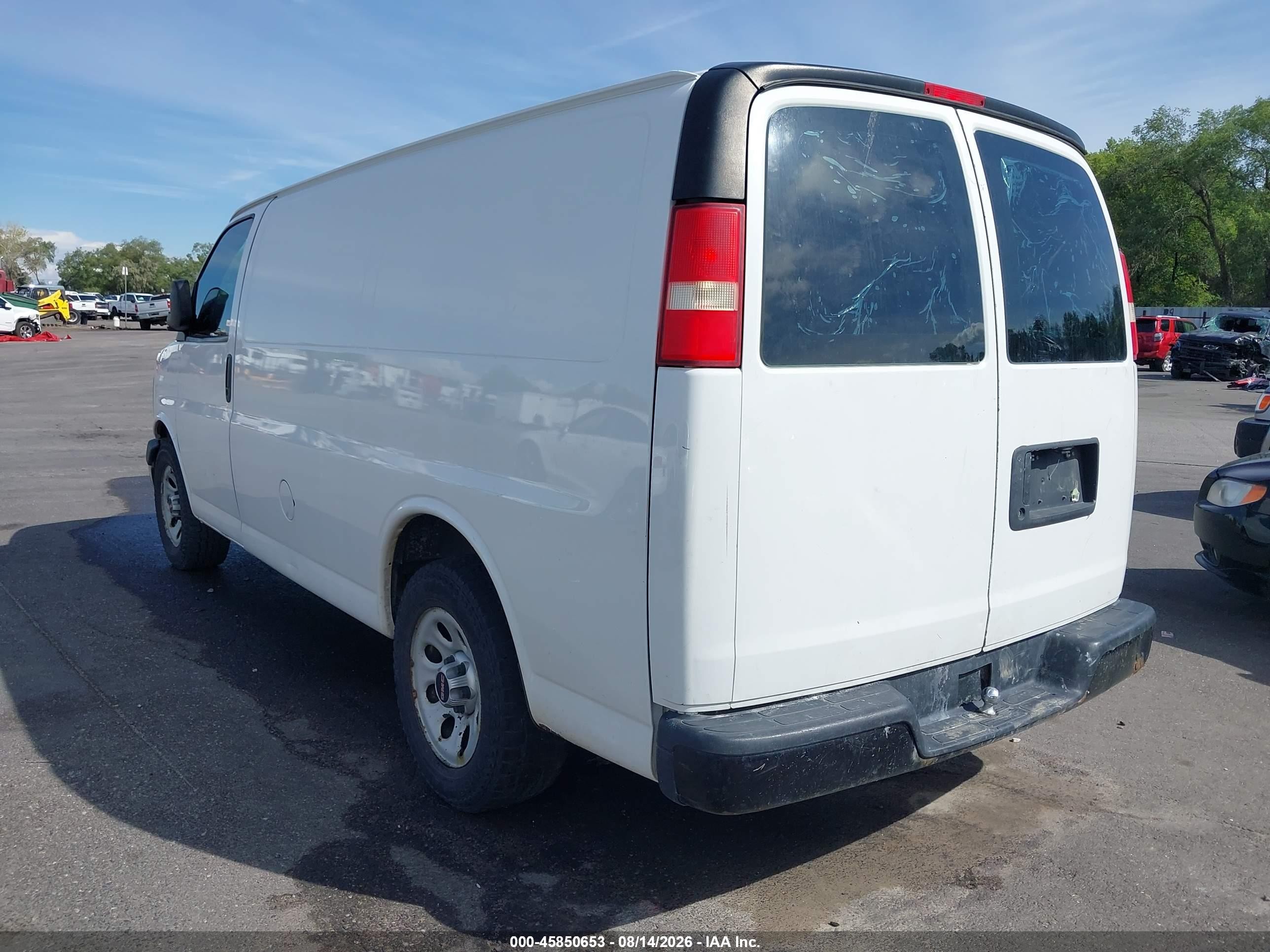 2011 Gmc Savana 1500 Work Van White vin: 1GTS7AFX9B1190456