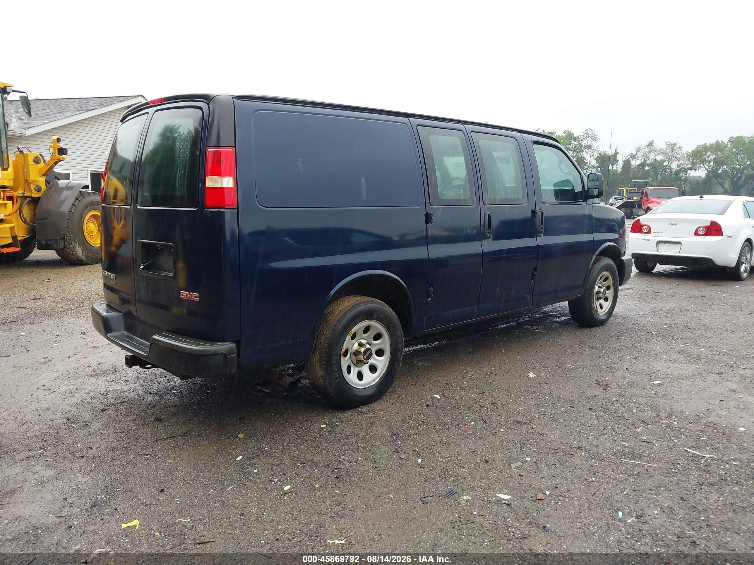 2014 Gmc Savana 1500 Work Van Light Blue vin: 1GTS7AFX9E1151192