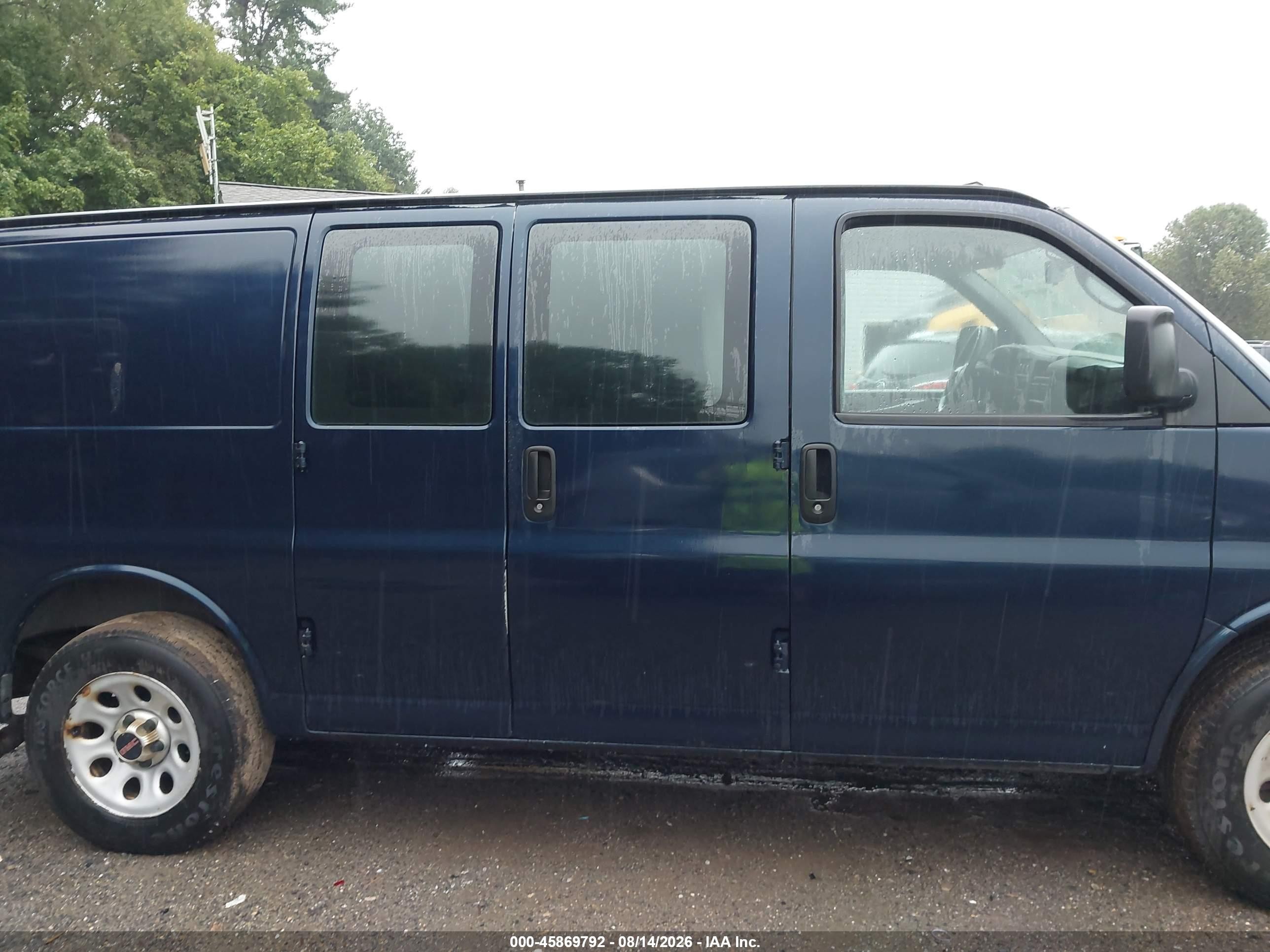 2014 Gmc Savana 1500 Work Van Light Blue vin: 1GTS7AFX9E1151192