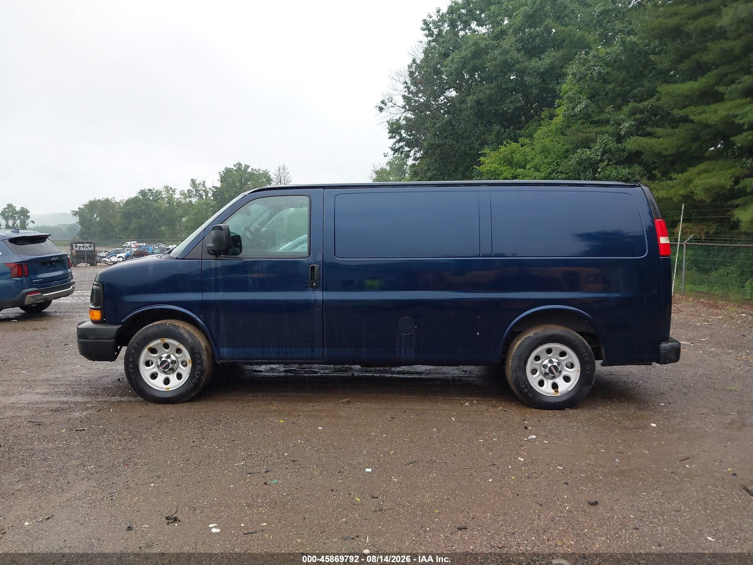 2014 Gmc Savana 1500 Work Van Light Blue vin: 1GTS7AFX9E1151192