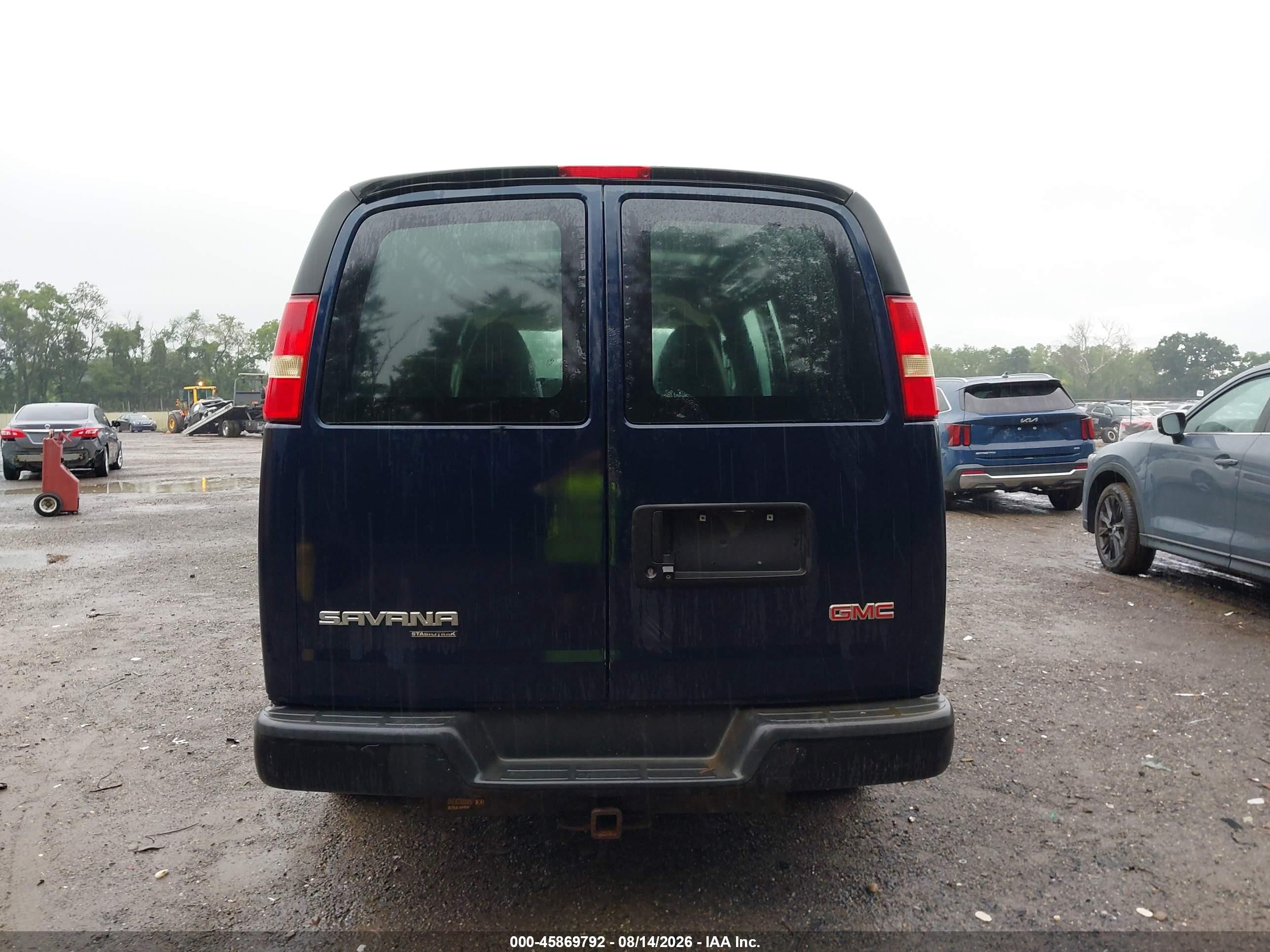 2014 Gmc Savana 1500 Work Van Light Blue vin: 1GTS7AFX9E1151192