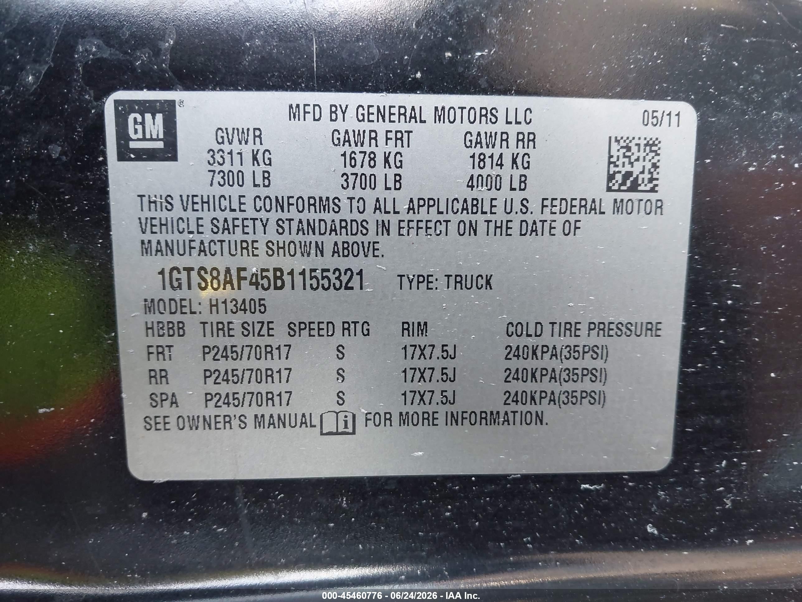 2011 Gmc Savana 1500 Work Van Черный vin: 1GTS8AF45B1155321