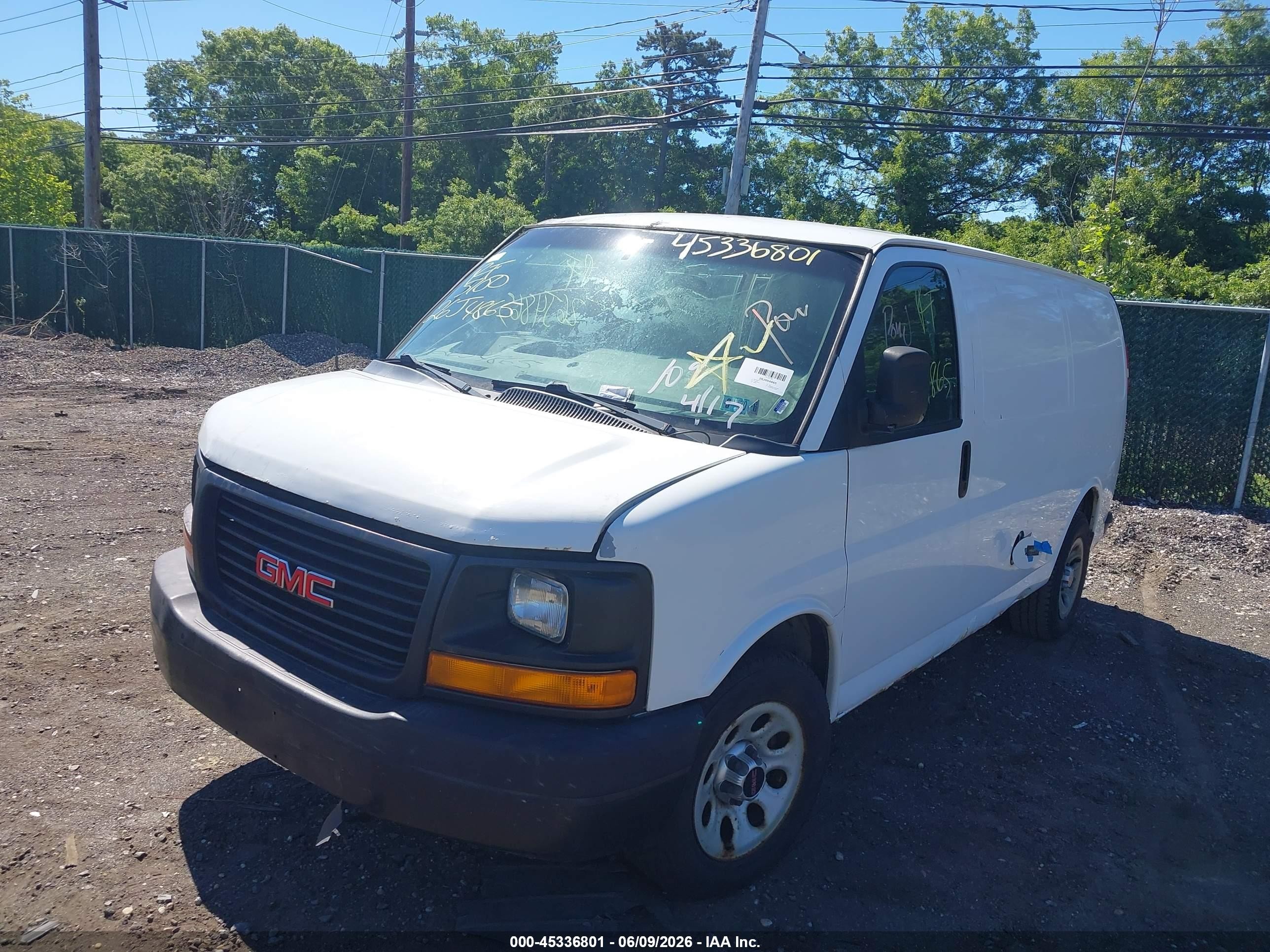2012 Gmc Savana 1500 Work Van White vin: 1GTS8AF47C1134651