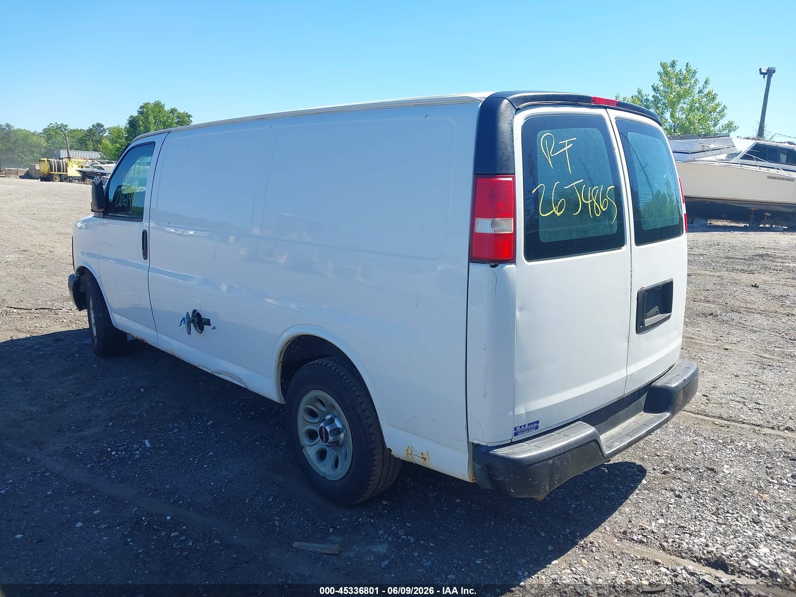 2012 Gmc Savana 1500 Work Van White vin: 1GTS8AF47C1134651