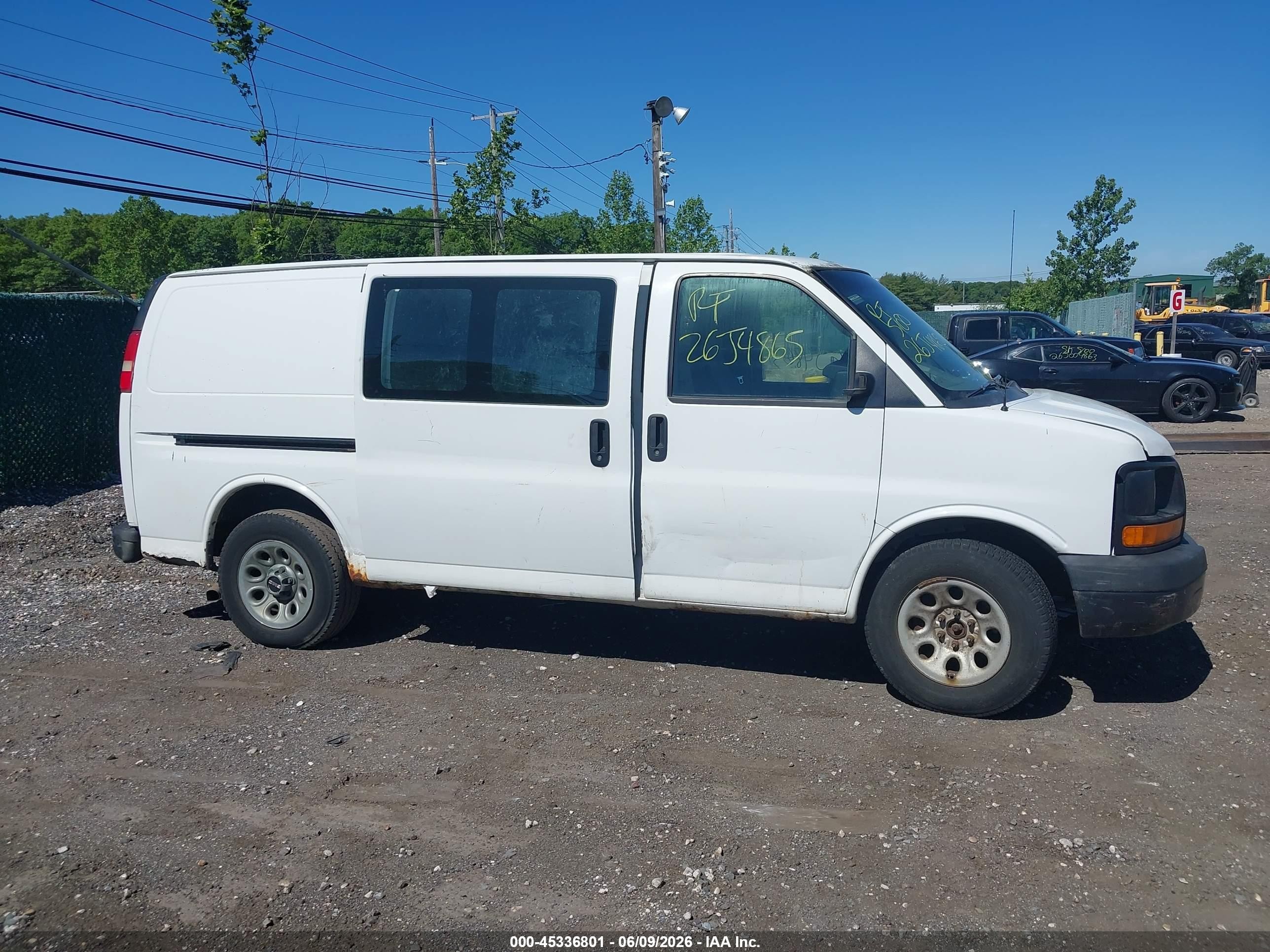 2012 Gmc Savana 1500 Work Van White vin: 1GTS8AF47C1134651
