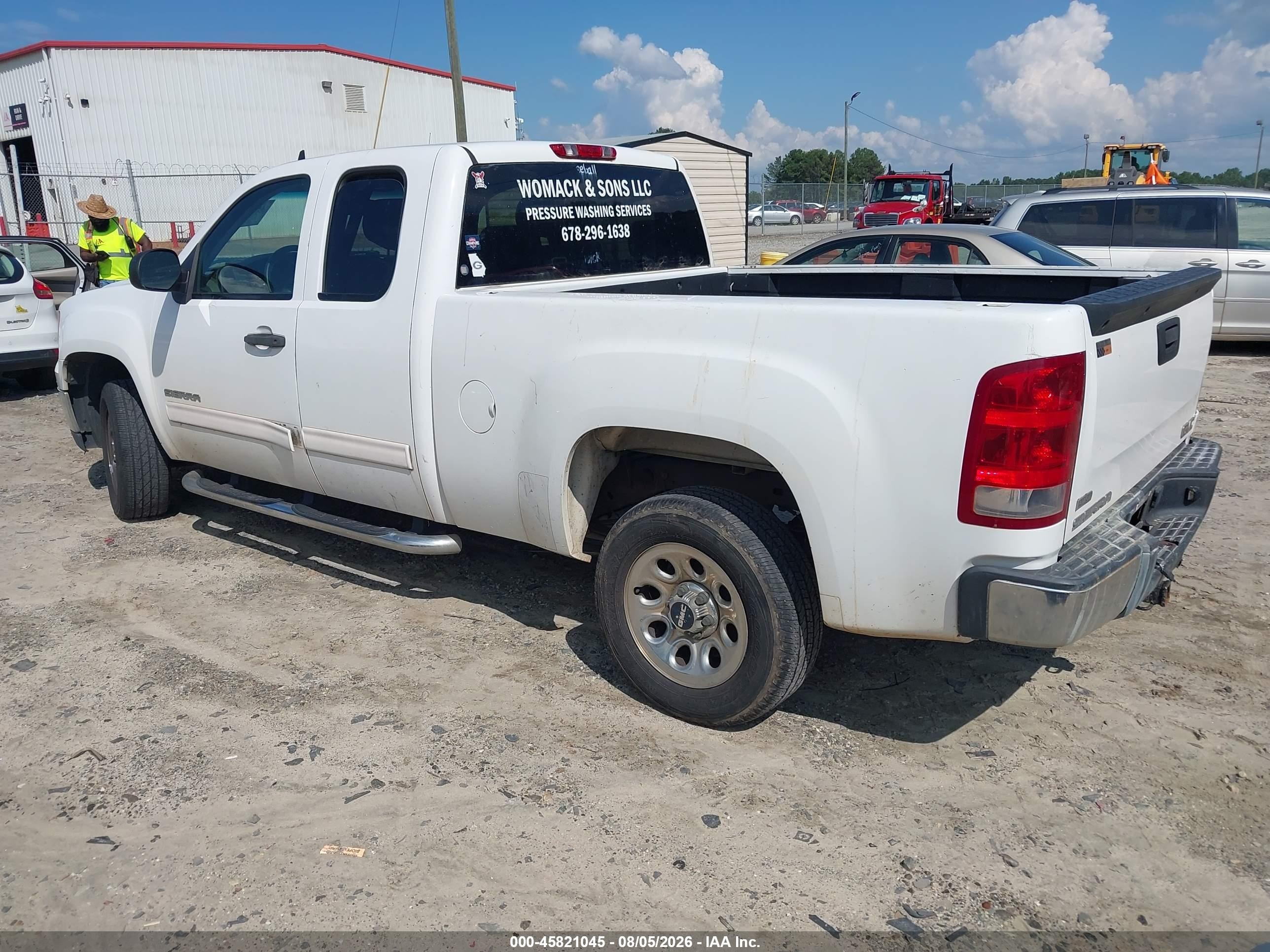 2010 Gmc Sierra 1500 Sl White vin: 1GTSCUEA0AZ228103