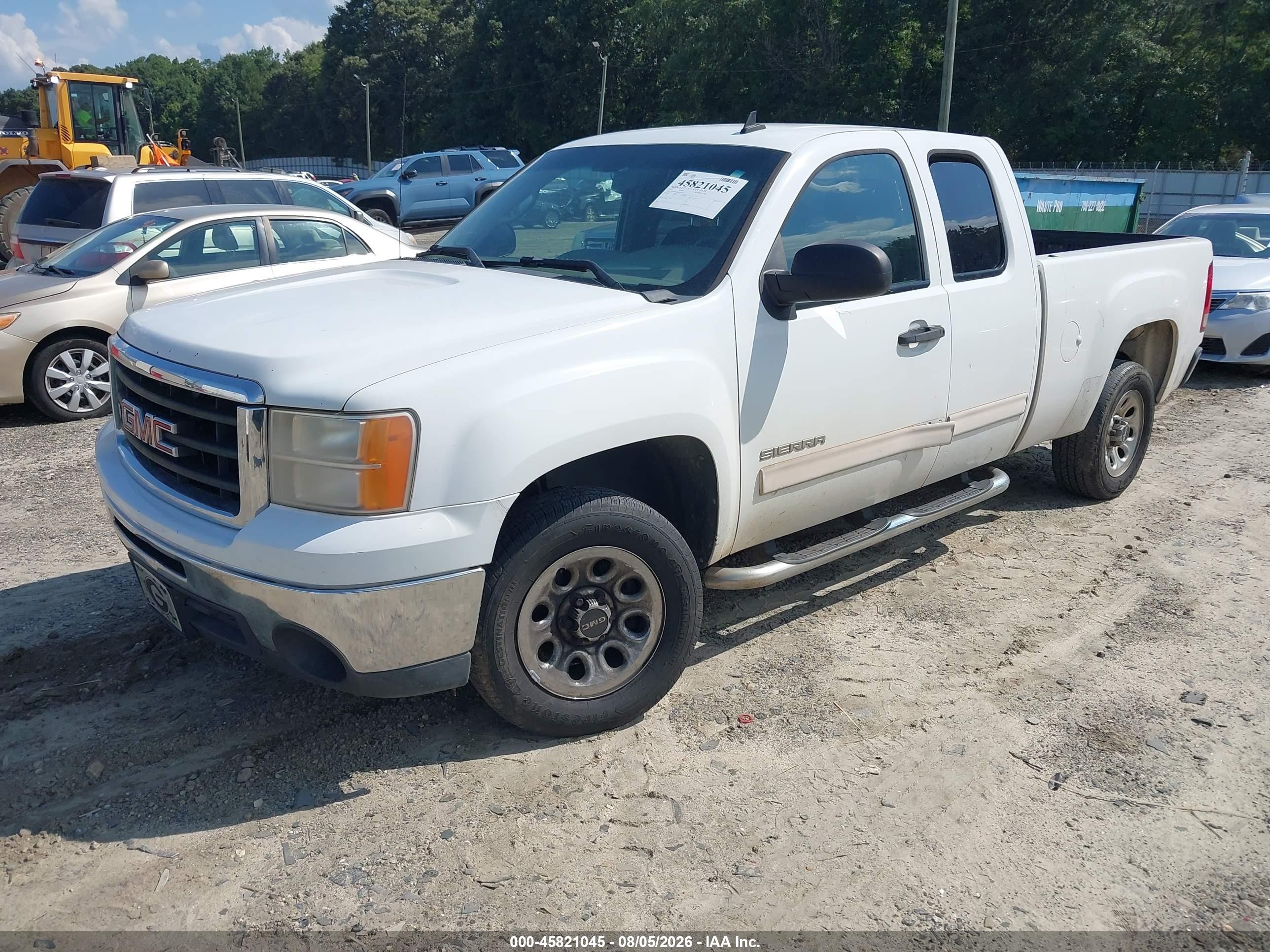 2010 Gmc Sierra 1500 Sl White vin: 1GTSCUEA0AZ228103