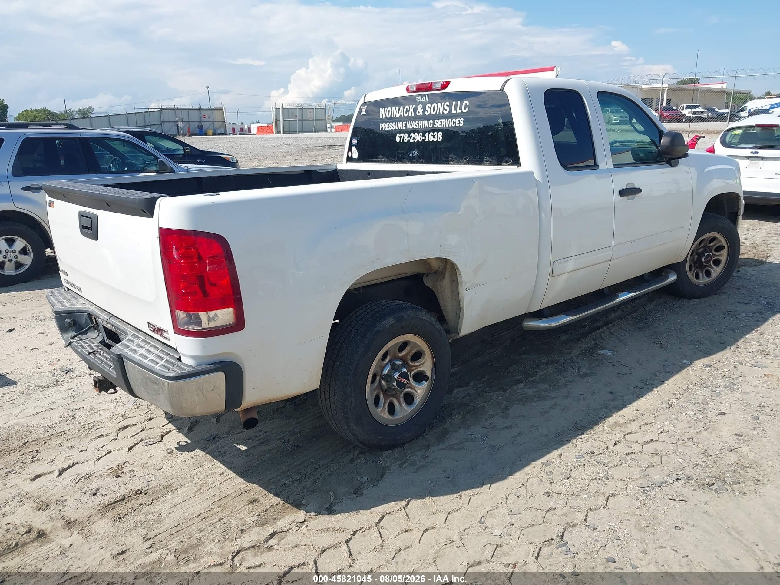 2010 Gmc Sierra 1500 Sl White vin: 1GTSCUEA0AZ228103