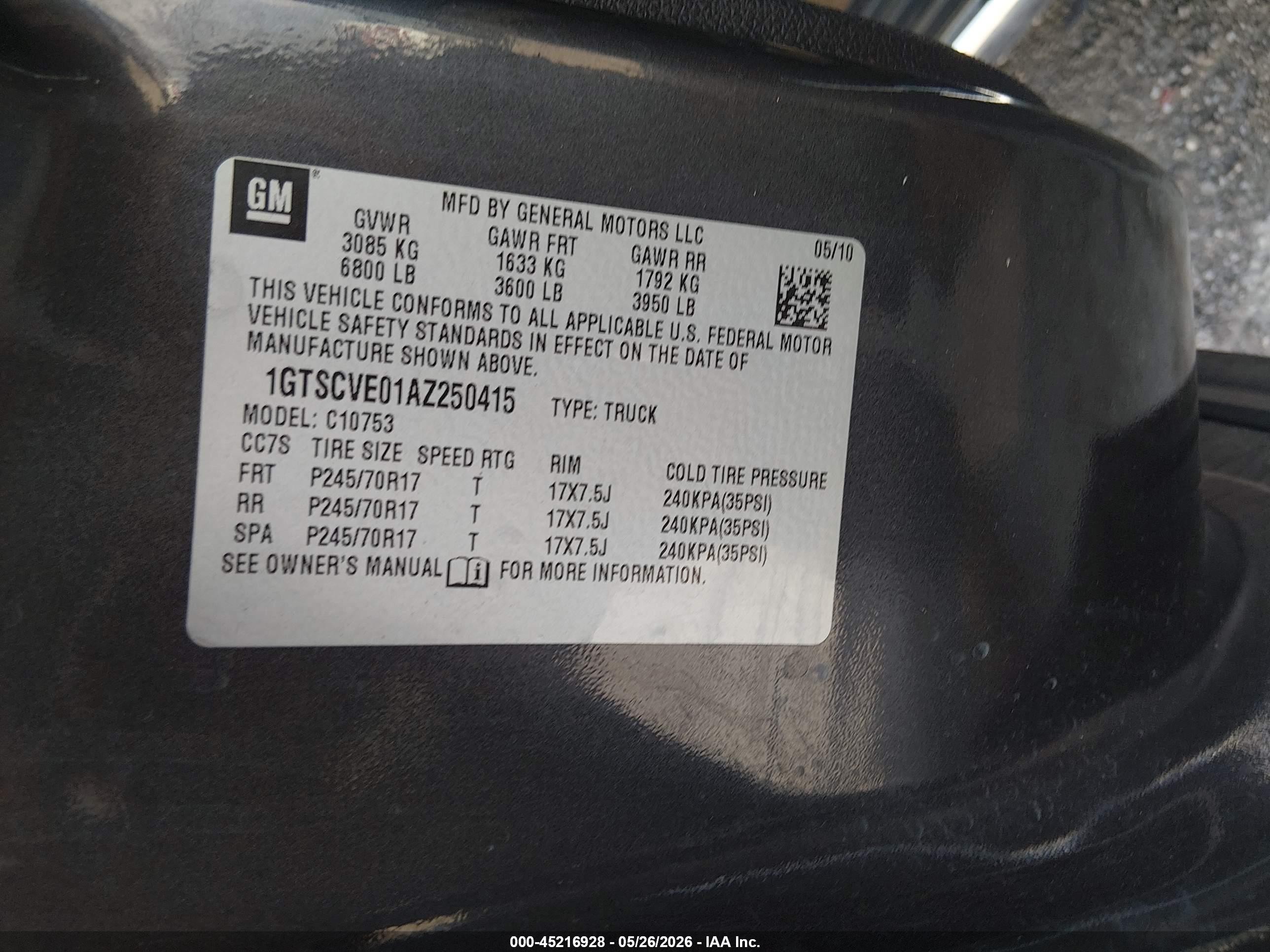 2010 Gmc Sierra C1500 Sle Gray vin: 1GTSCVE01AZ250415