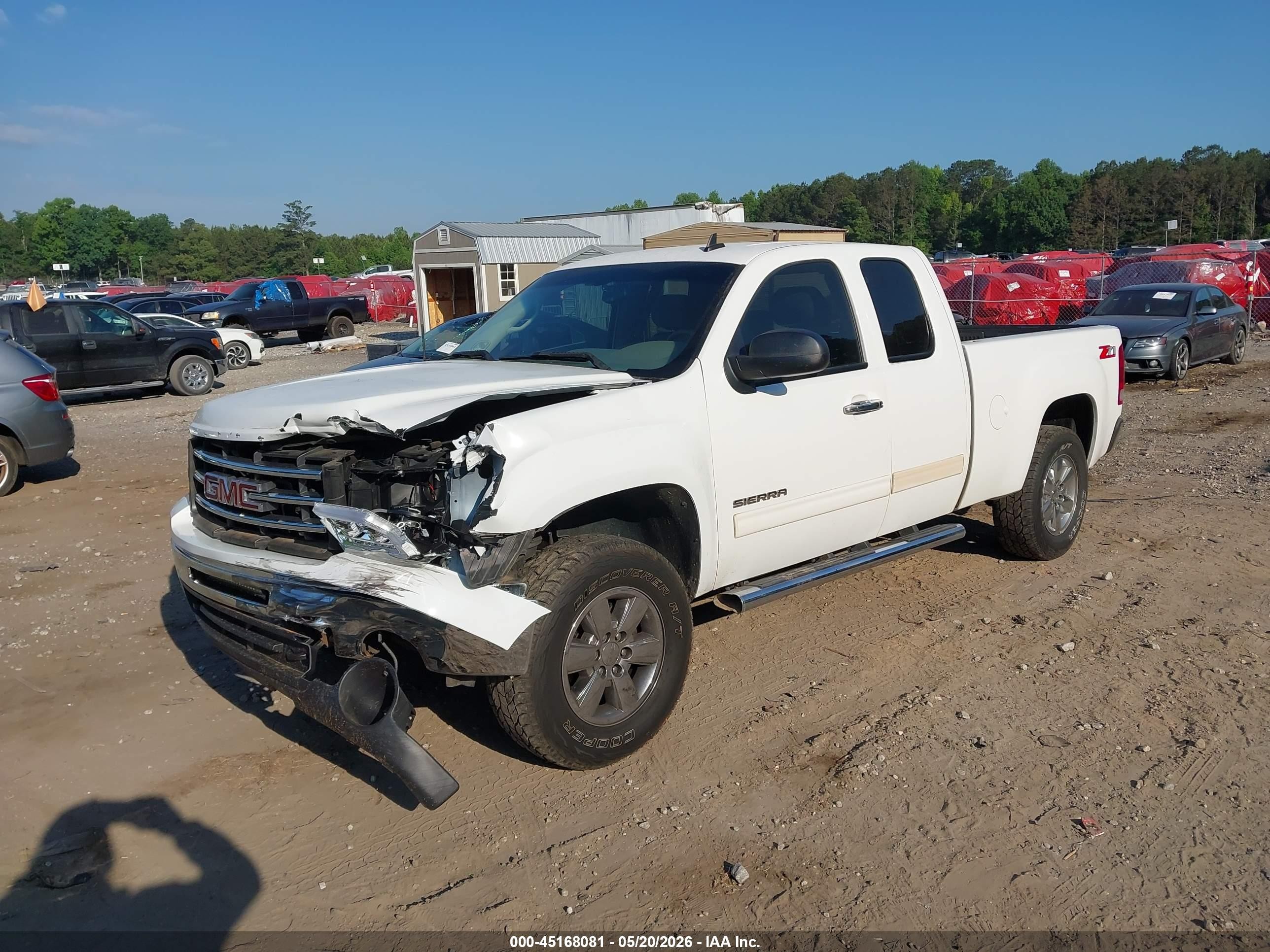 2010 Gmc Sierra 1500 Sle White vin: 1GTSCVE05AZ170681