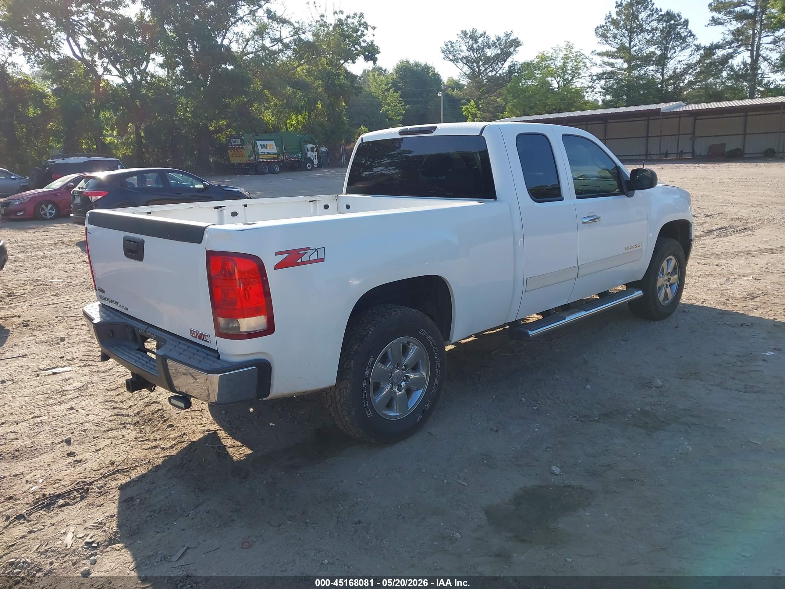 2010 Gmc Sierra 1500 Sle White vin: 1GTSCVE05AZ170681