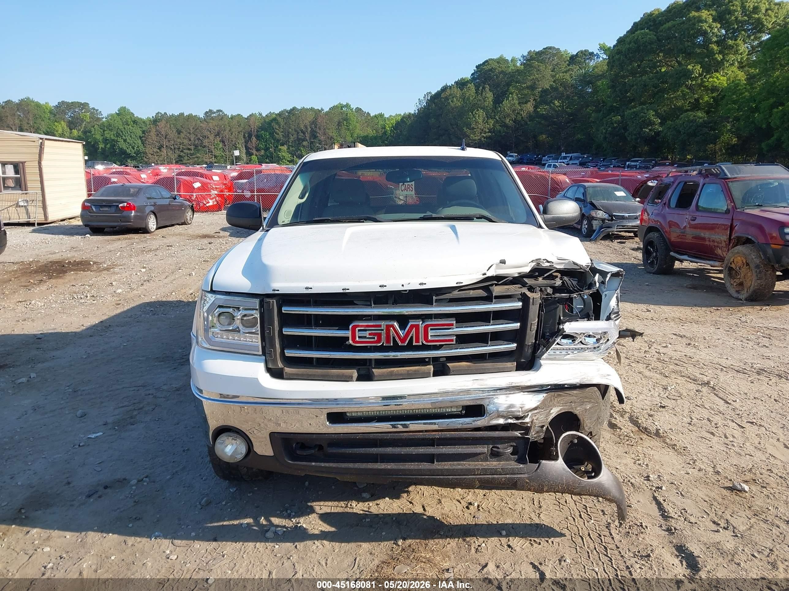 2010 Gmc Sierra 1500 Sle White vin: 1GTSCVE05AZ170681