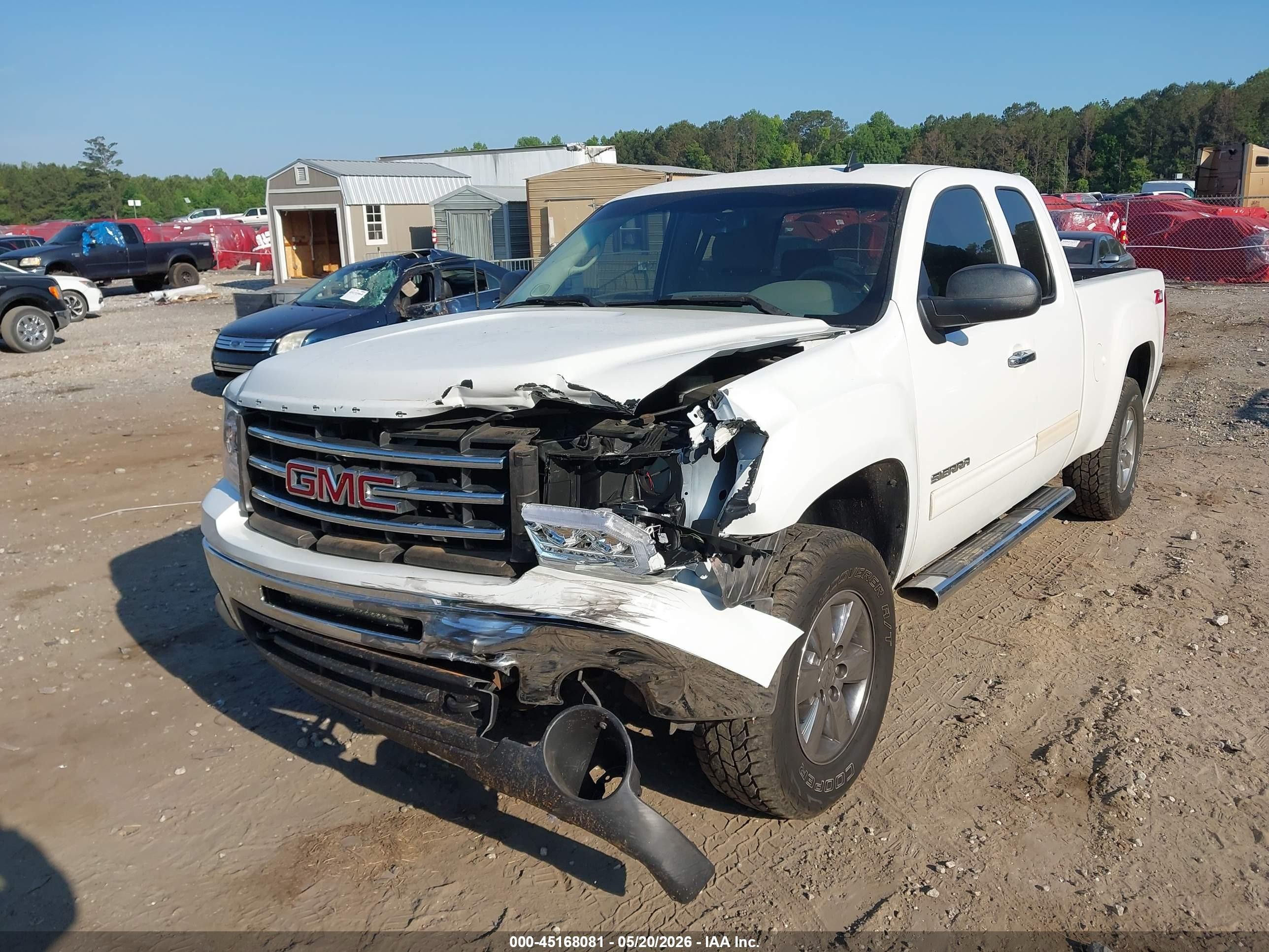 2010 Gmc Sierra 1500 Sle White vin: 1GTSCVE05AZ170681