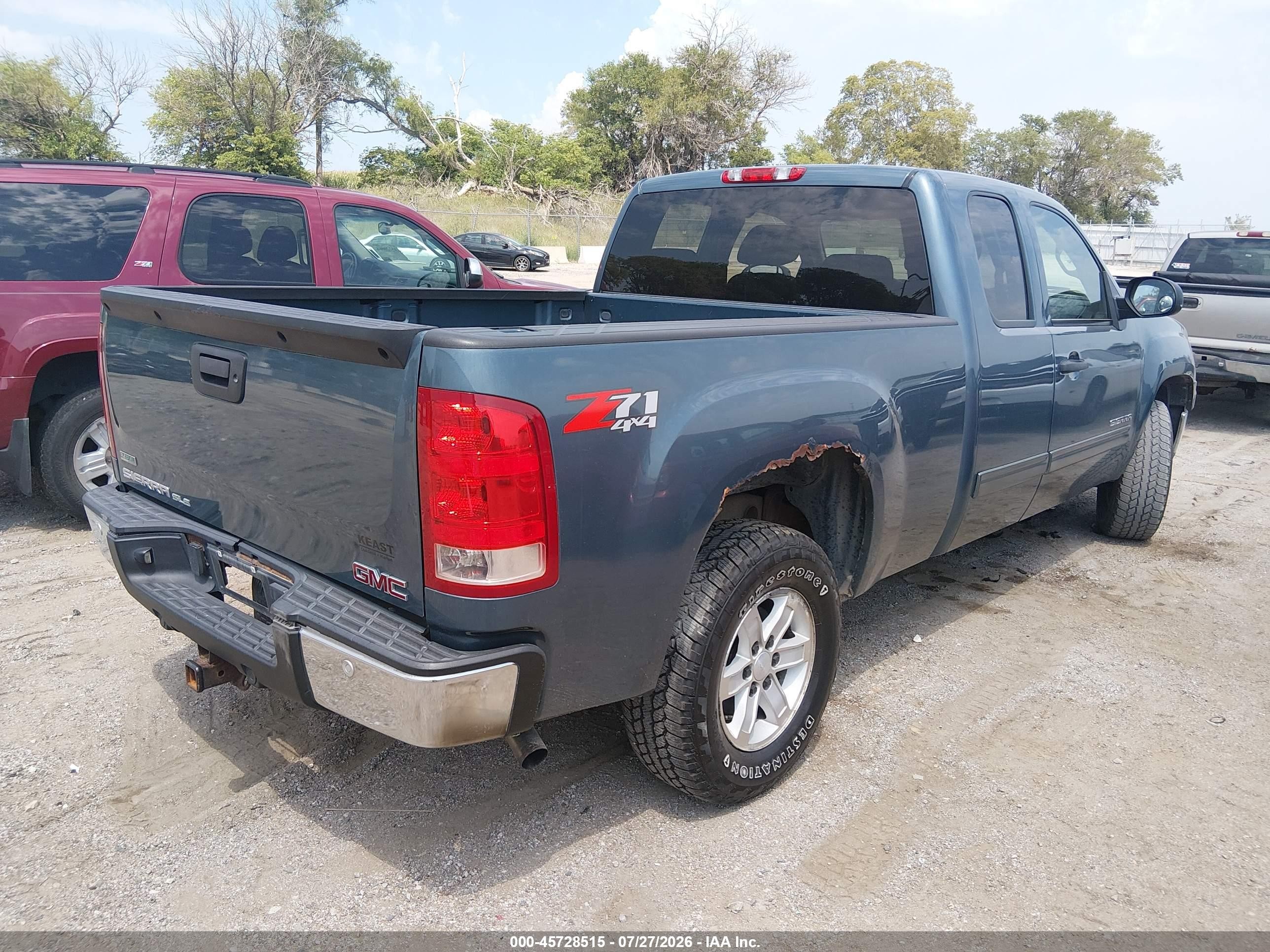2010 Gmc Sierra 1500 Sle Blue vin: 1GTSKVE32AZ206095