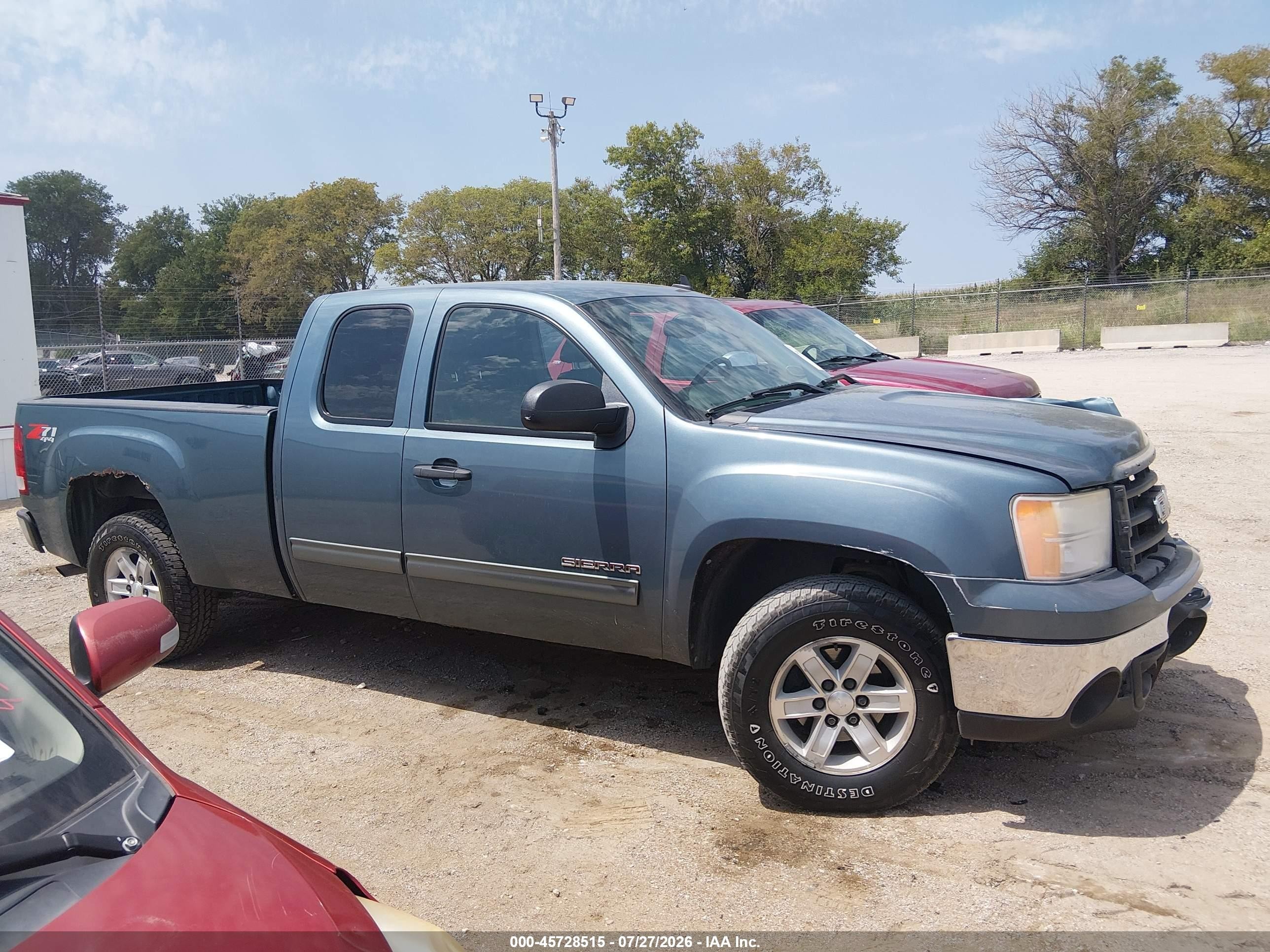 2010 Gmc Sierra 1500 Sle Blue vin: 1GTSKVE32AZ206095