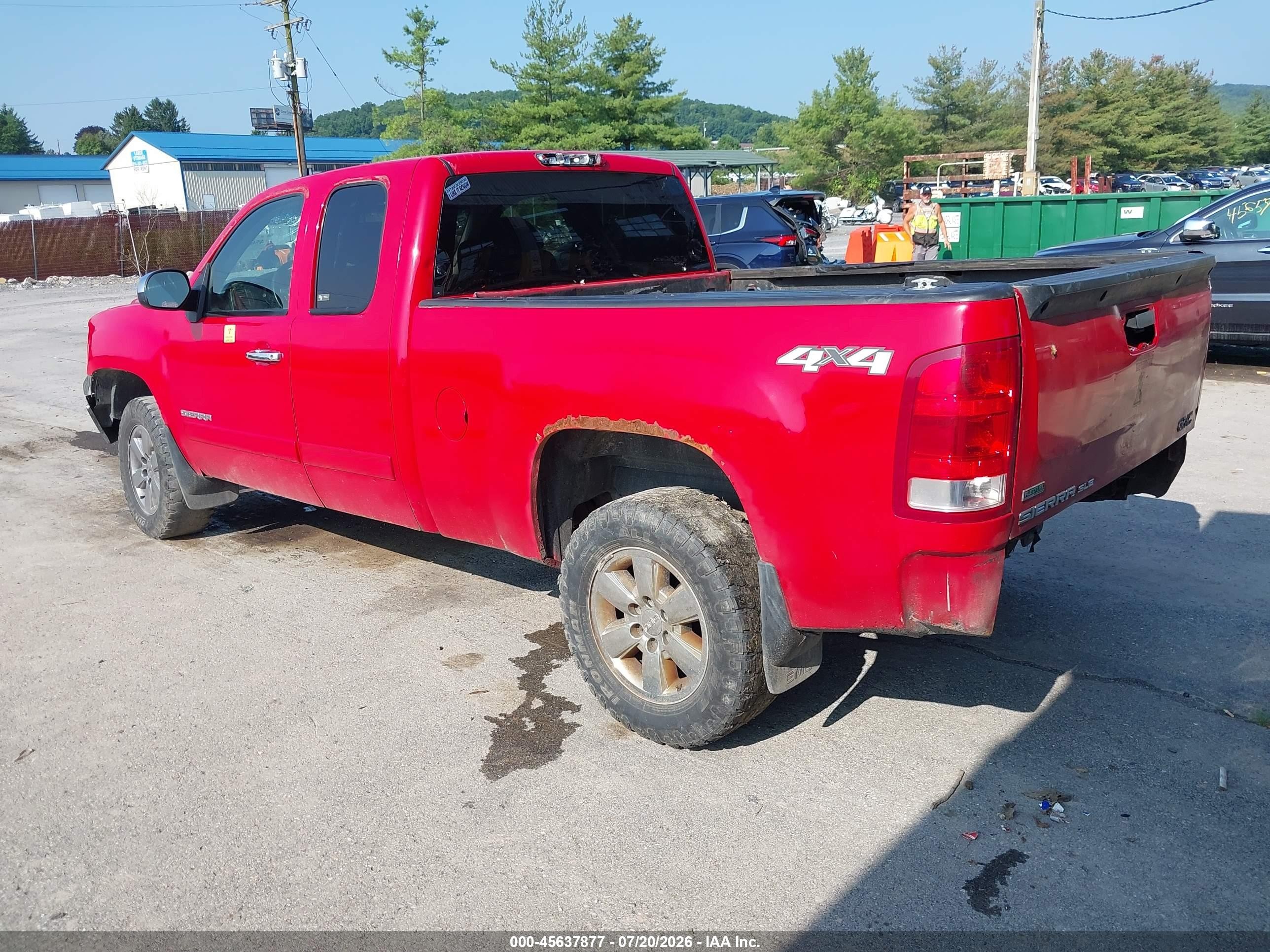 2010 Gmc Sierra 1500 Sle Red vin: 1GTSKVE38AZ208160