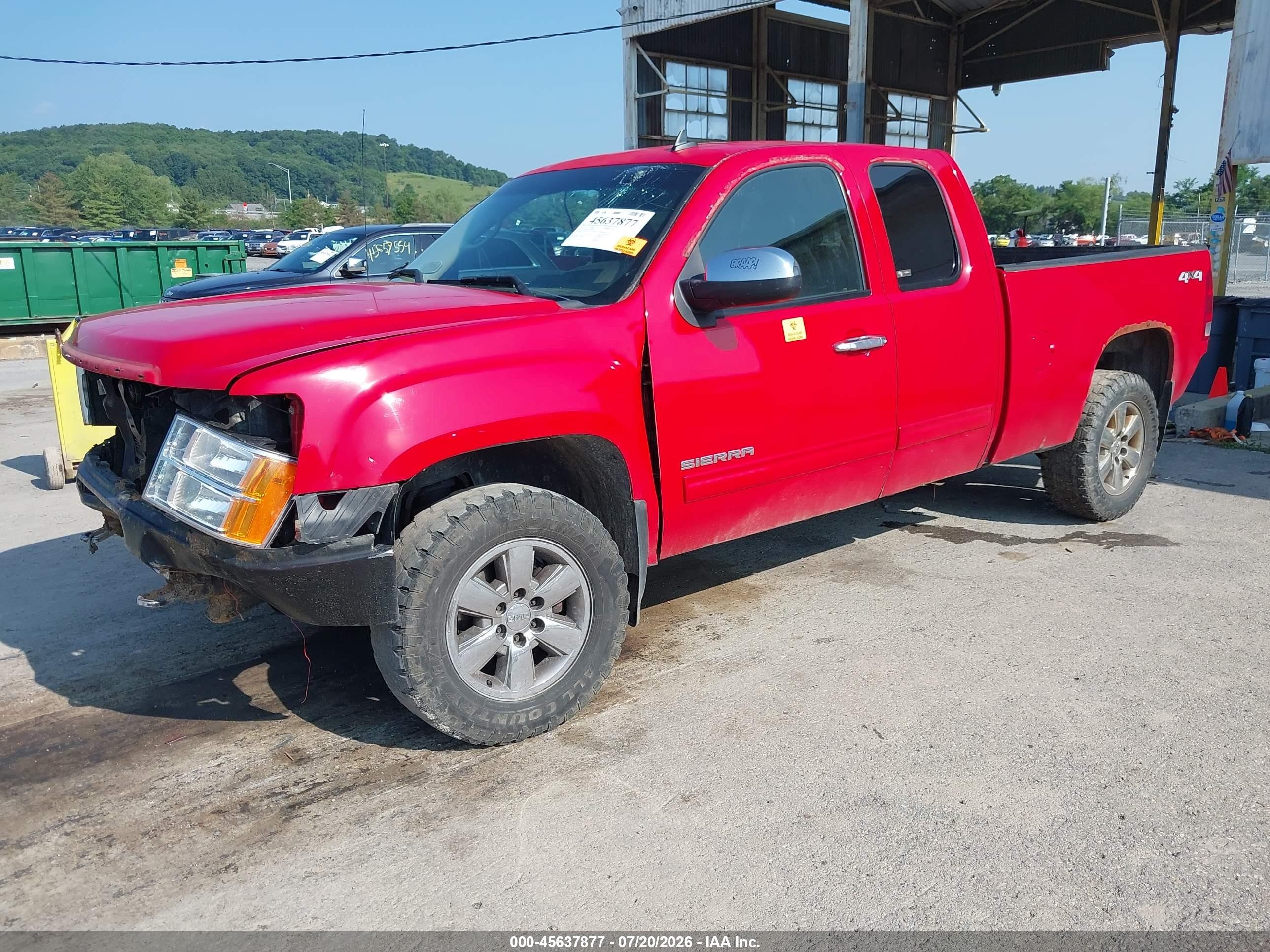 2010 Gmc Sierra 1500 Sle Red vin: 1GTSKVE38AZ208160