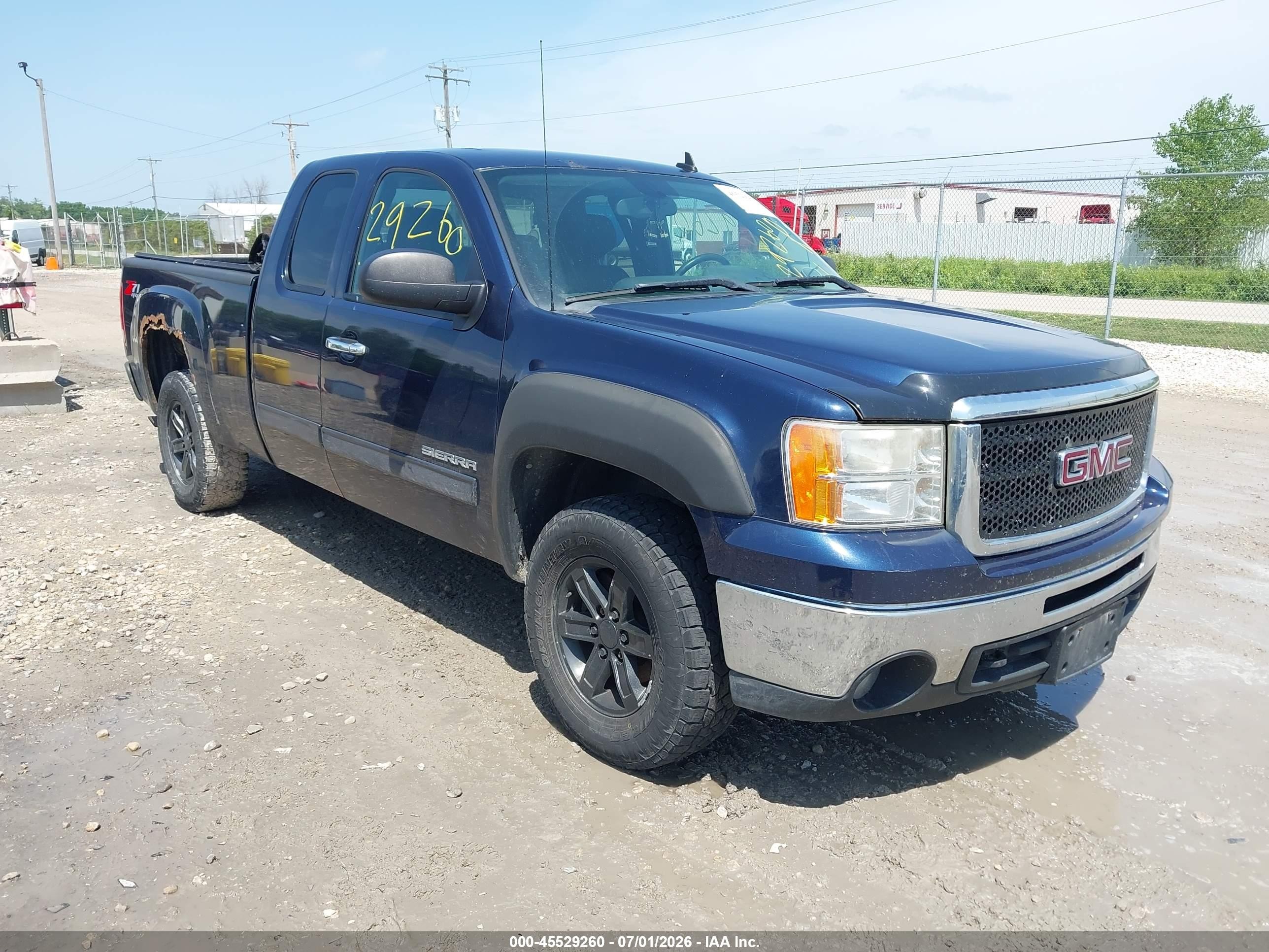2010 Gmc Sierra 1500 Sle Blue vin: 1GTSKVE39AZ271011