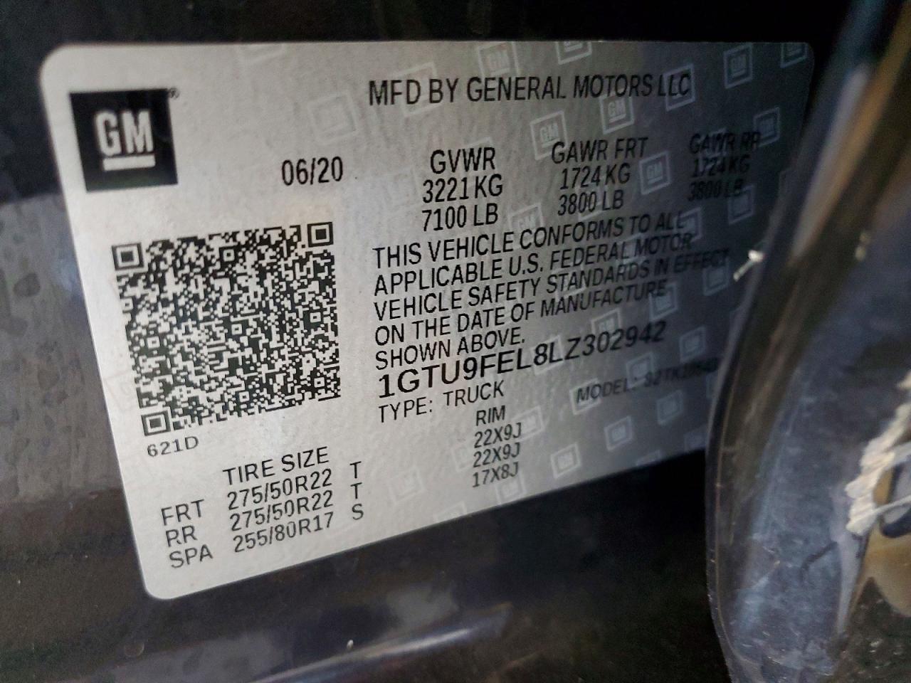 2020 Gmc Sierra K1500 Denali Черный vin: 1GTU9FEL8LZ302942