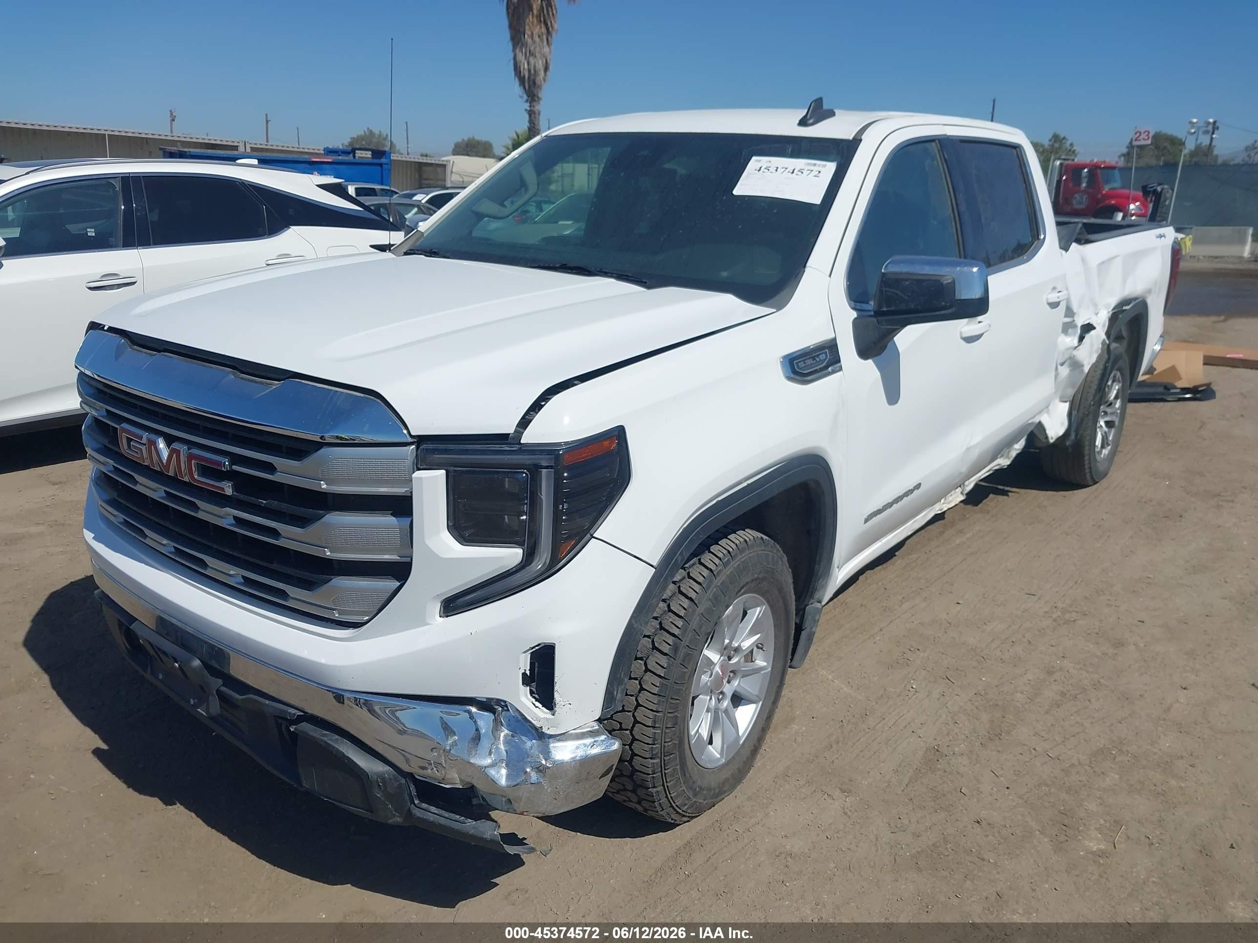 2023 Gmc Sierra K1500 Sle White vin: 1GTUUBED8PZ184414