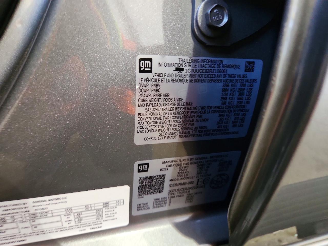 2024 Gmc Sierra K1500 Elevation Silver vin: 1GTUUCE82RZ106061