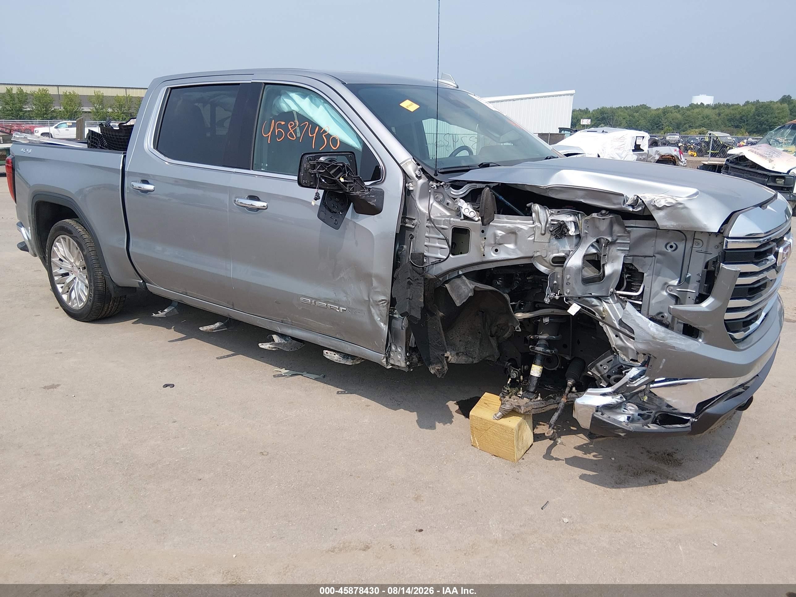 2023 Gmc Sierra 1500 4wd  Short Box Slt Серый vin: 1GTUUDEL6PZ142519