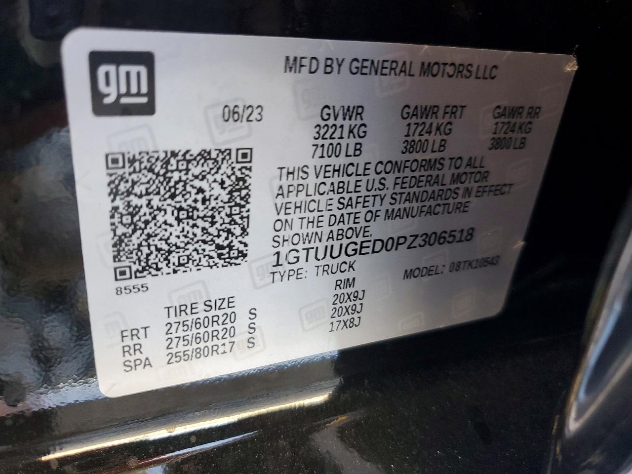 2023 Gmc Sierra K1500 Denali Black vin: 1GTUUGED0PZ306518